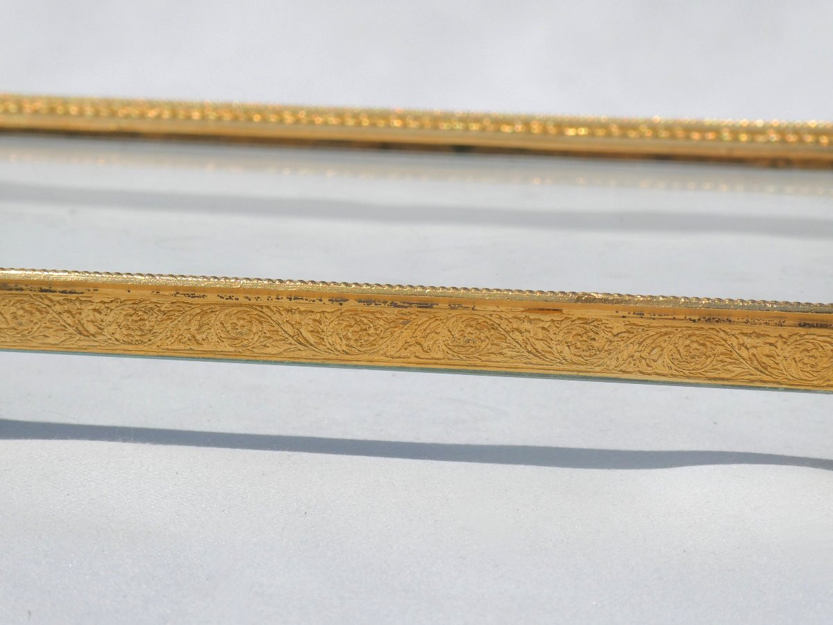 Napoleon III Period Tray, Glass & Gilt Bronze, Empire Style, Napoleon III, Card Holder -photo-3