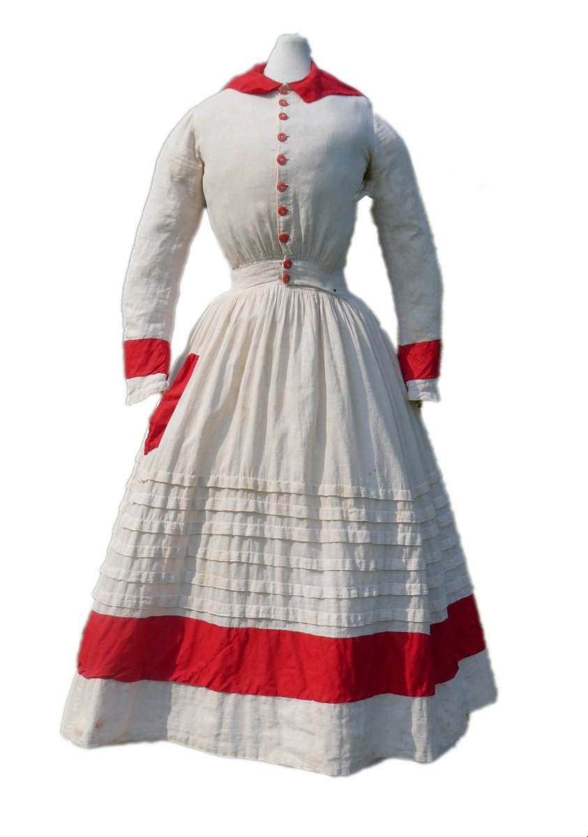 Tenue De Tennis Epoque 1880 , Costume De Sport XIXe , Robe De Gymnastique , -photo-2