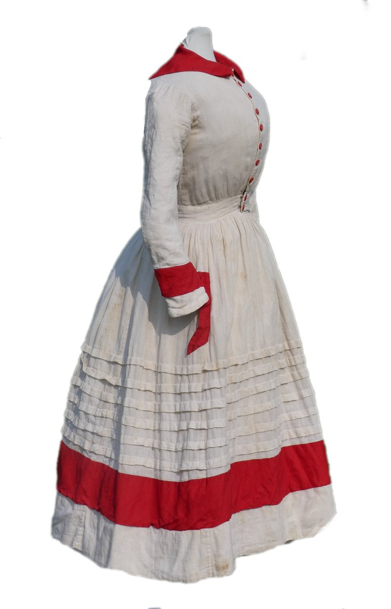 Tenue De Tennis Epoque 1880 , Costume De Sport XIXe , Robe De Gymnastique , -photo-4