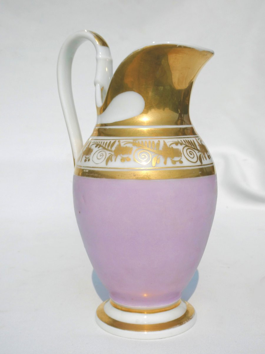 Paris Porcelain Tea / Coffee Service, Empire / Restoration Period, Rose Gilding, 19th Century, 1820-photo-3