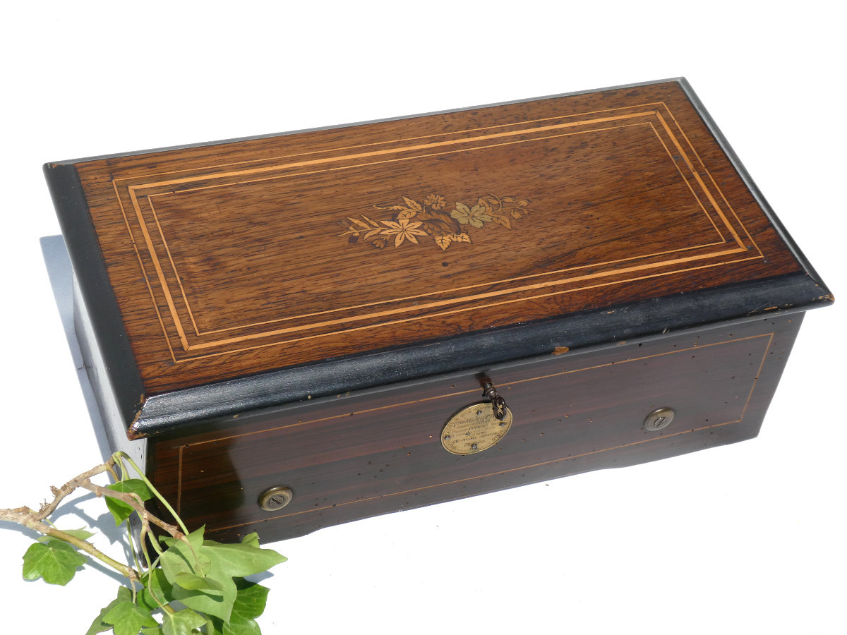 Napoleon III Period Living Room Music Box / Case, Weiser And Neuman Paris Gavioli