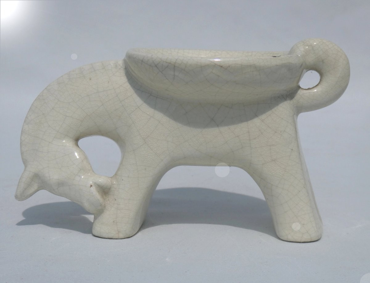 Art Deco Period Ring Sizer, Cracked Earthenware Horse, 1920, Empty Pocket, Saint Clement -photo-3
