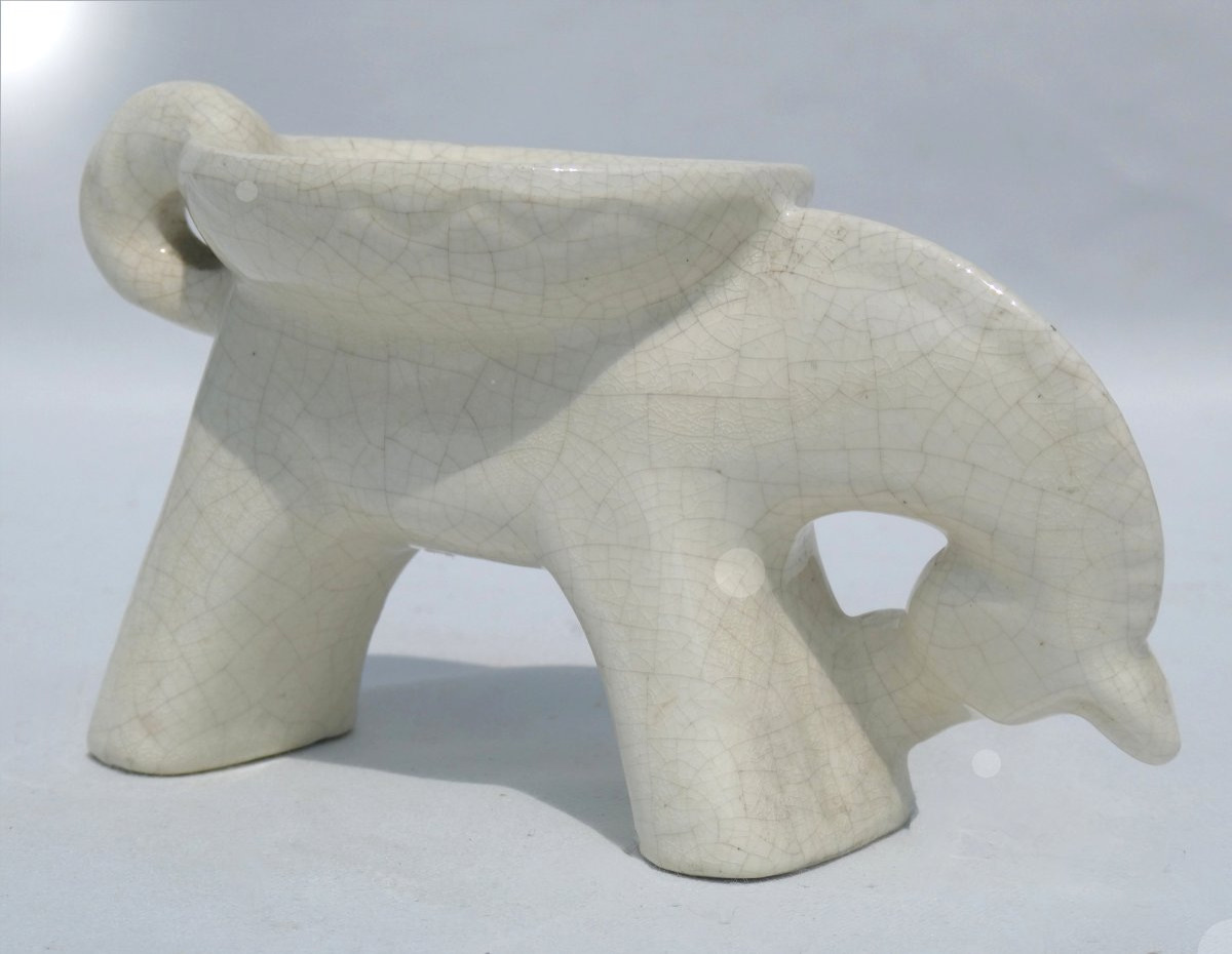 Art Deco Period Ring Sizer, Cracked Earthenware Horse, 1920, Empty Pocket, Saint Clement -photo-1