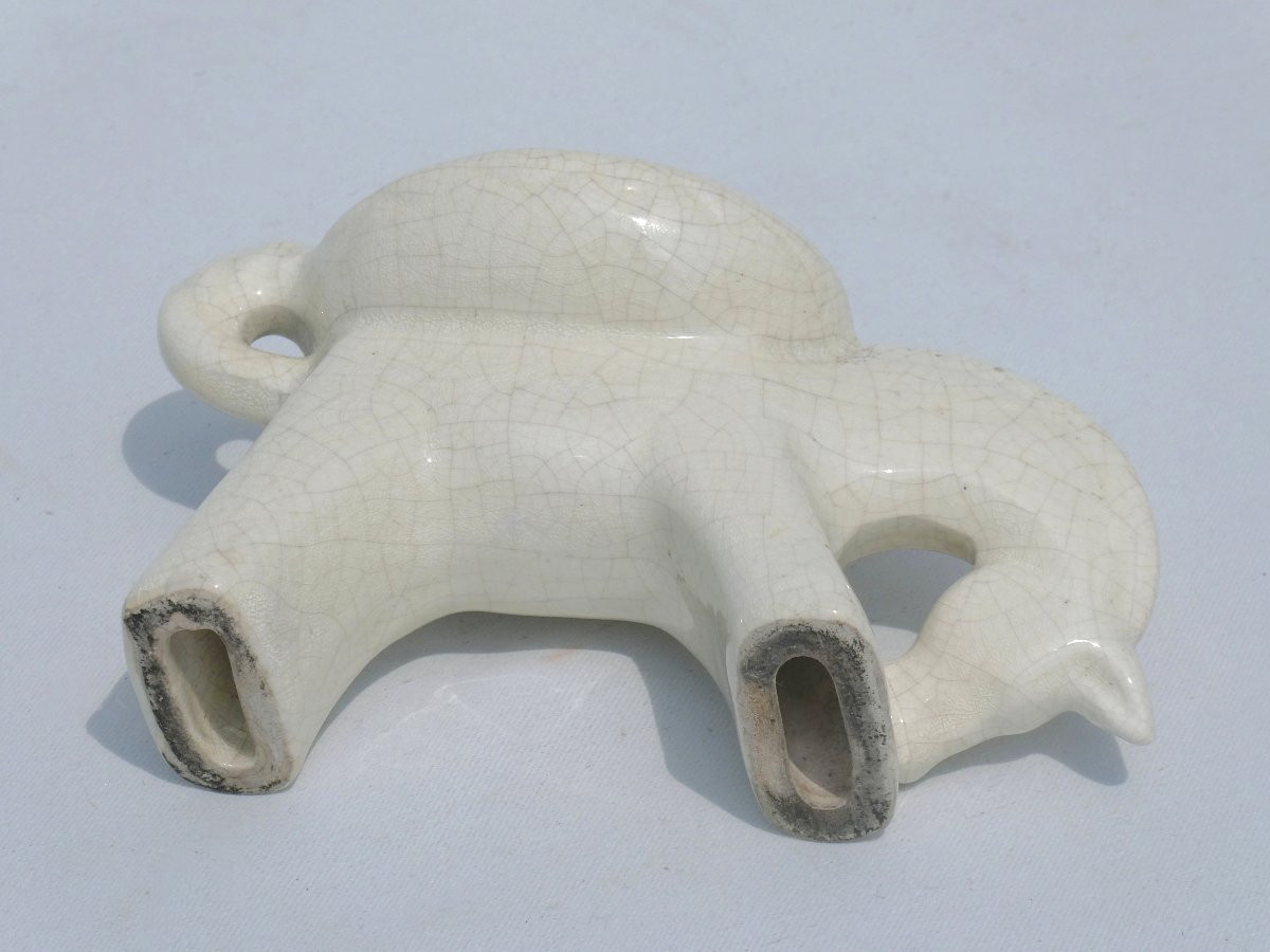Art Deco Period Ring Sizer, Cracked Earthenware Horse, 1920, Empty Pocket, Saint Clement -photo-3