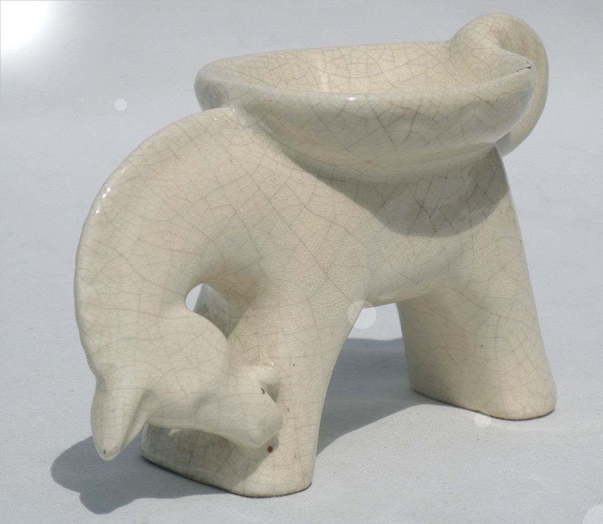 Art Deco Period Ring Sizer, Cracked Earthenware Horse, 1920, Empty Pocket, Saint Clement 
