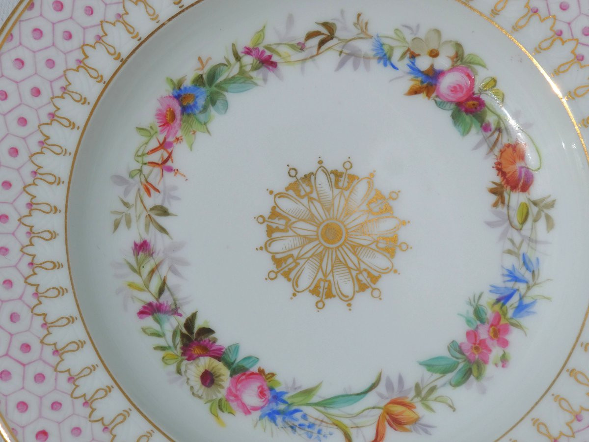 tasse à thé en porcelaine de sevres , décor de fleurs , époque Napoléon iii , XIXe , bambou-photo-6