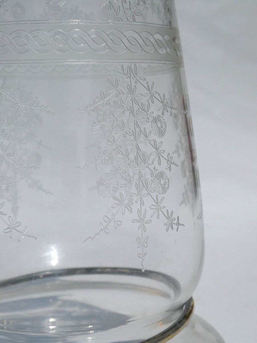 AIGUIERE EPOQUE NAPOLON III STYLE NEOGOTHIQUE , METAL VERMEIL XIXE , BROC / CARAFE-photo-4