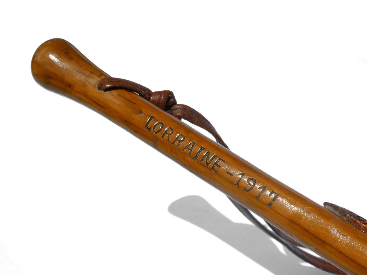 Reservist Walking Stick, Souvenir Of A Soldier, Lorraine, Coiling Snake 1917-photo-4
