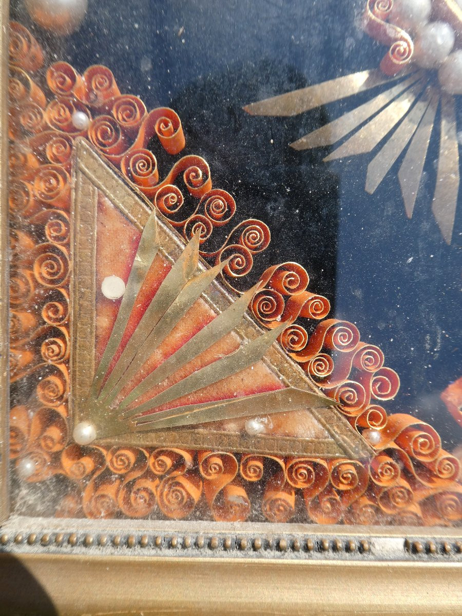 reliquaire Paperolles France , XXe siecle , Pie XI , Cire Pascale , cadre , agneau , curiosité-photo-4