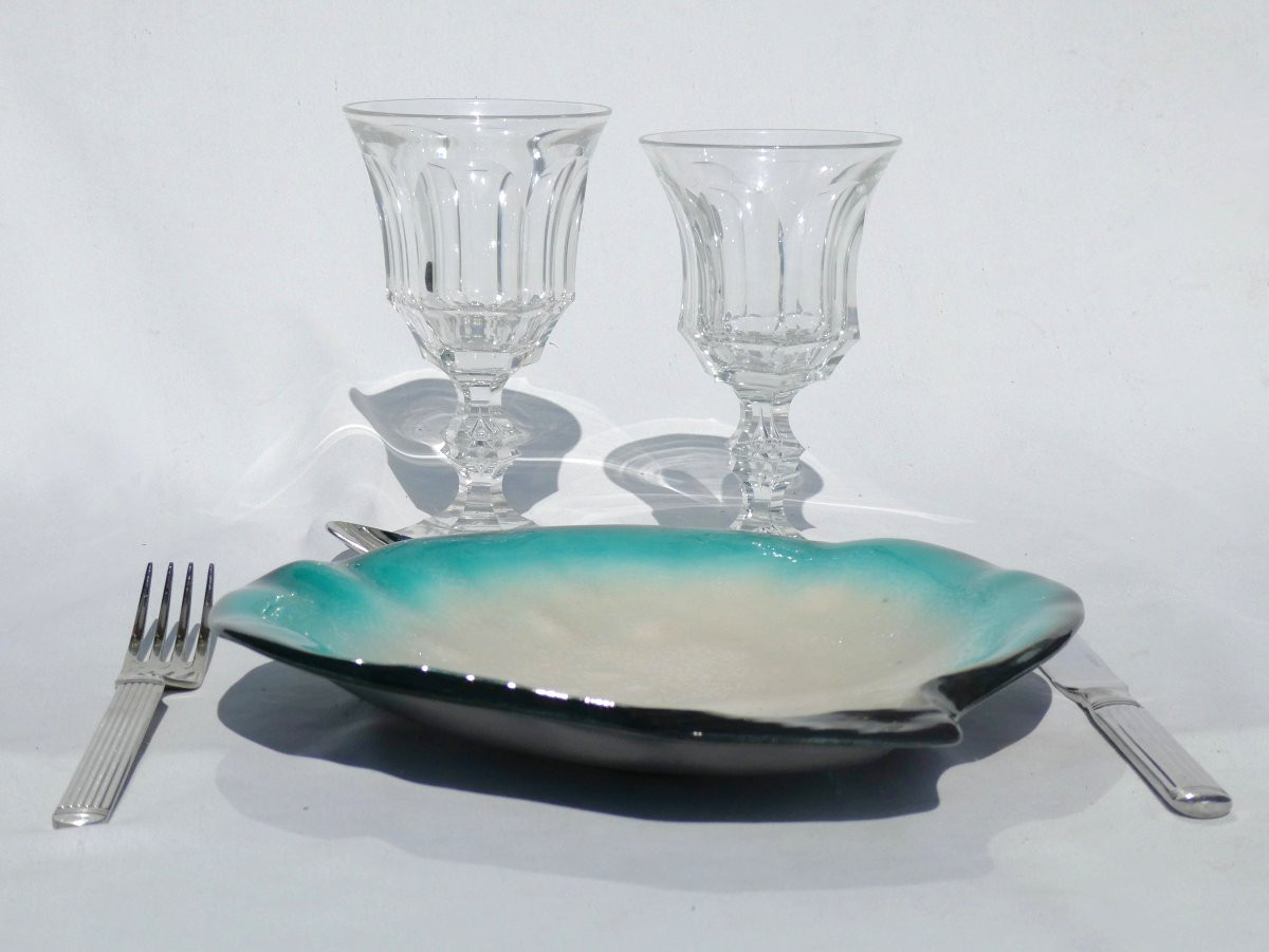 Pol Chambost Earthenware Tableware Set, Ceramic 1950, Seafood, Shellfish -photo-2
