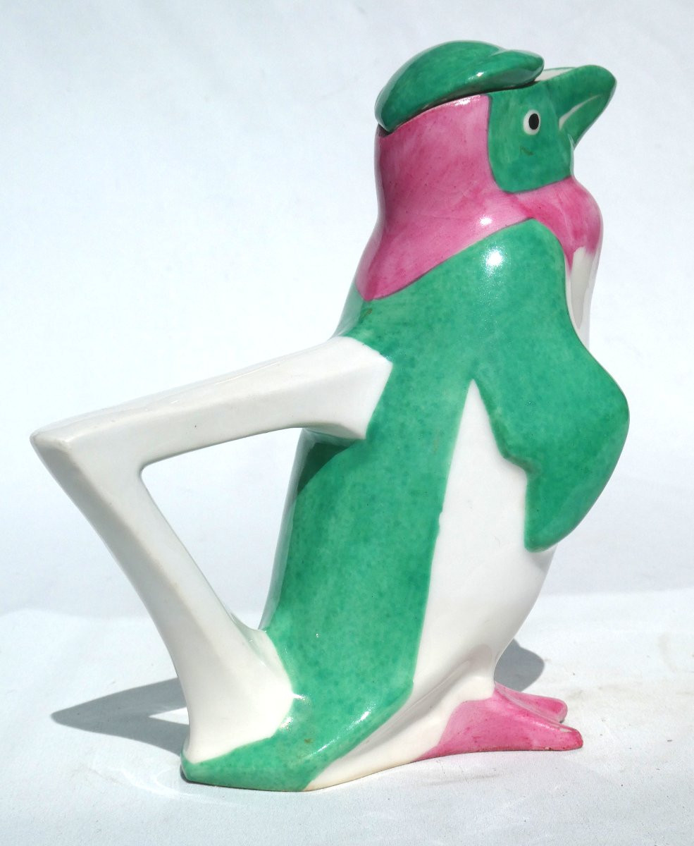 Penguin Porcelain Pitcher, Edouard Marcel Sandoz, Theodore Haviland, Art Deco-photo-2