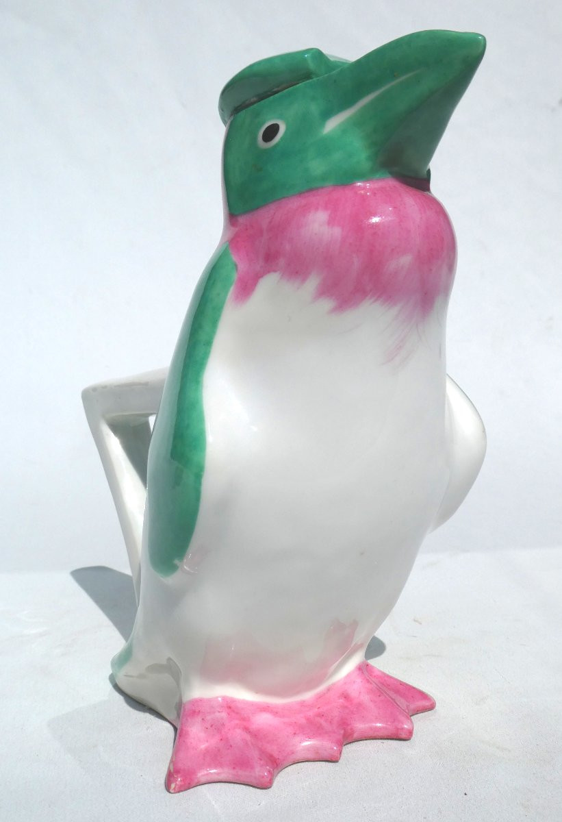 Penguin Porcelain Pitcher, Edouard Marcel Sandoz, Theodore Haviland, Art Deco-photo-1