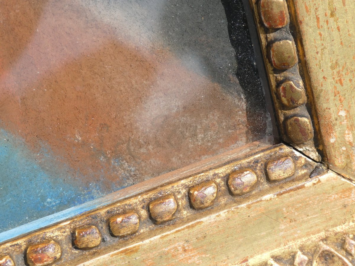 Portrait Au Pastel Du Roi De France Louis XVI , Duc De Berry , époque XVIIIe , Cadre Bois Doré-photo-3