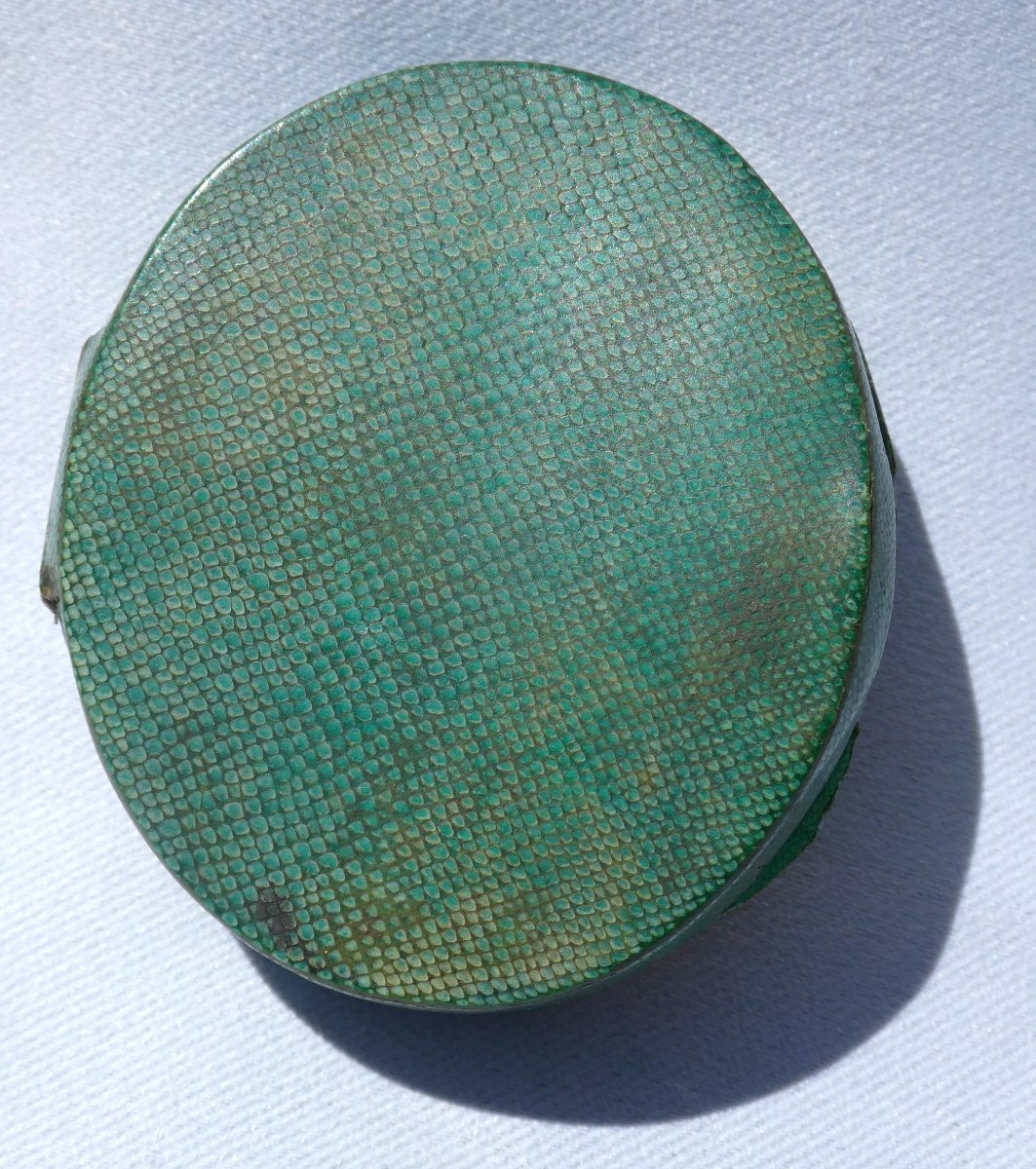 Portrait Of A Young Girl, First Empire Period, Shagreen Case, Miniature, 1800, Child-photo-2