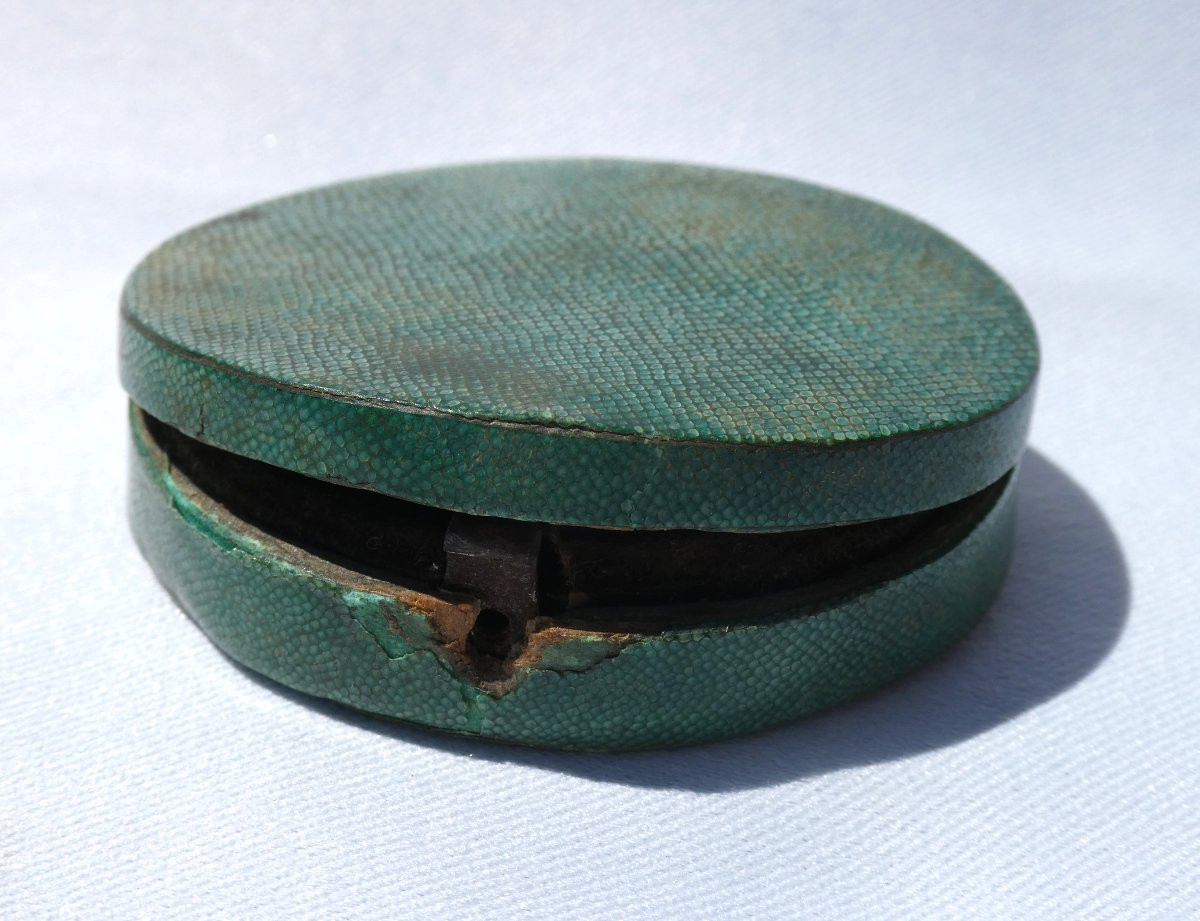 Portrait Of A Young Girl, First Empire Period, Shagreen Case, Miniature, 1800, Child-photo-4