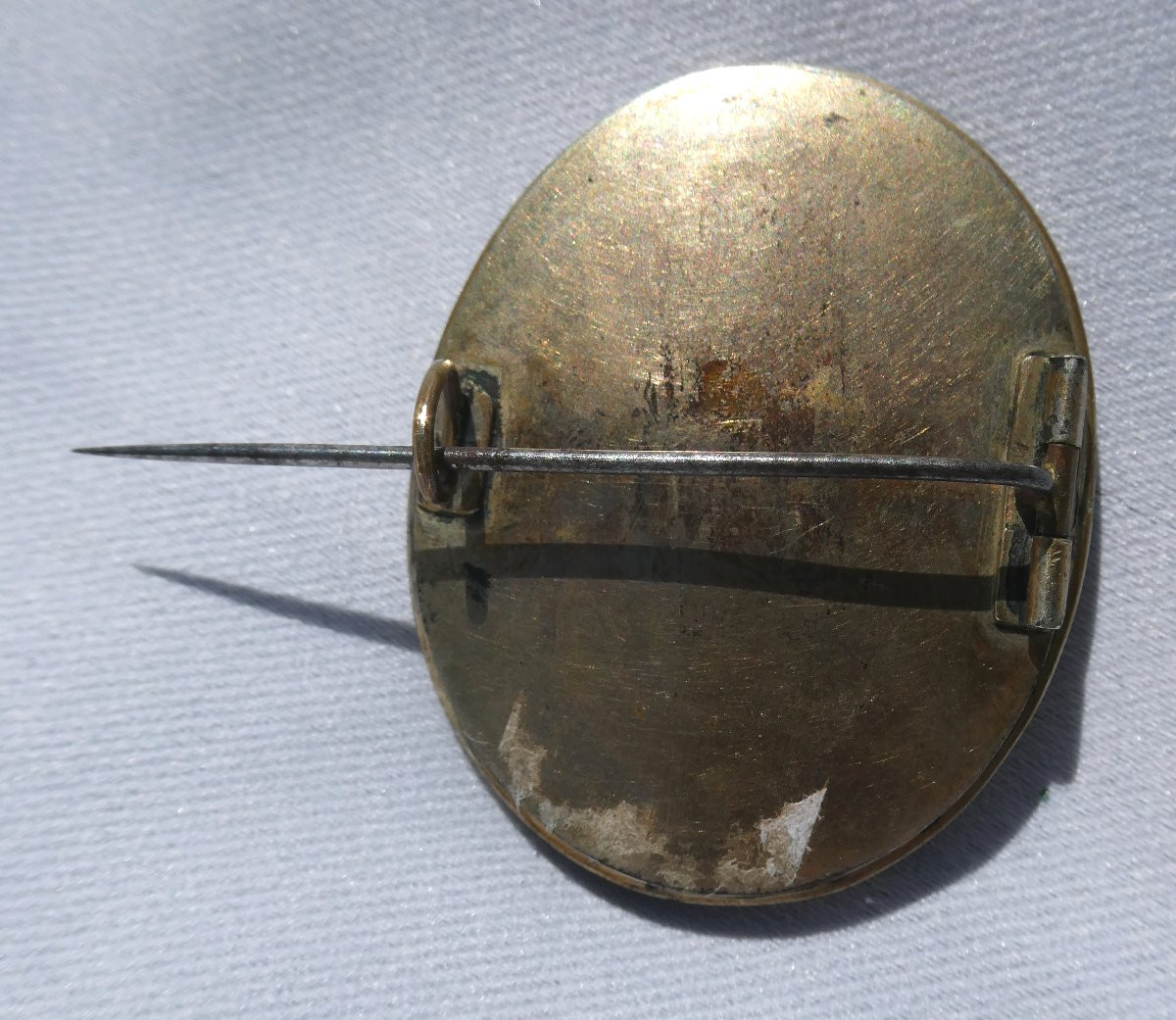 18th Century Brooch, Miniature Portrait, Lawyer, Jewel, Watercolor, Man In Wig 1770-photo-4