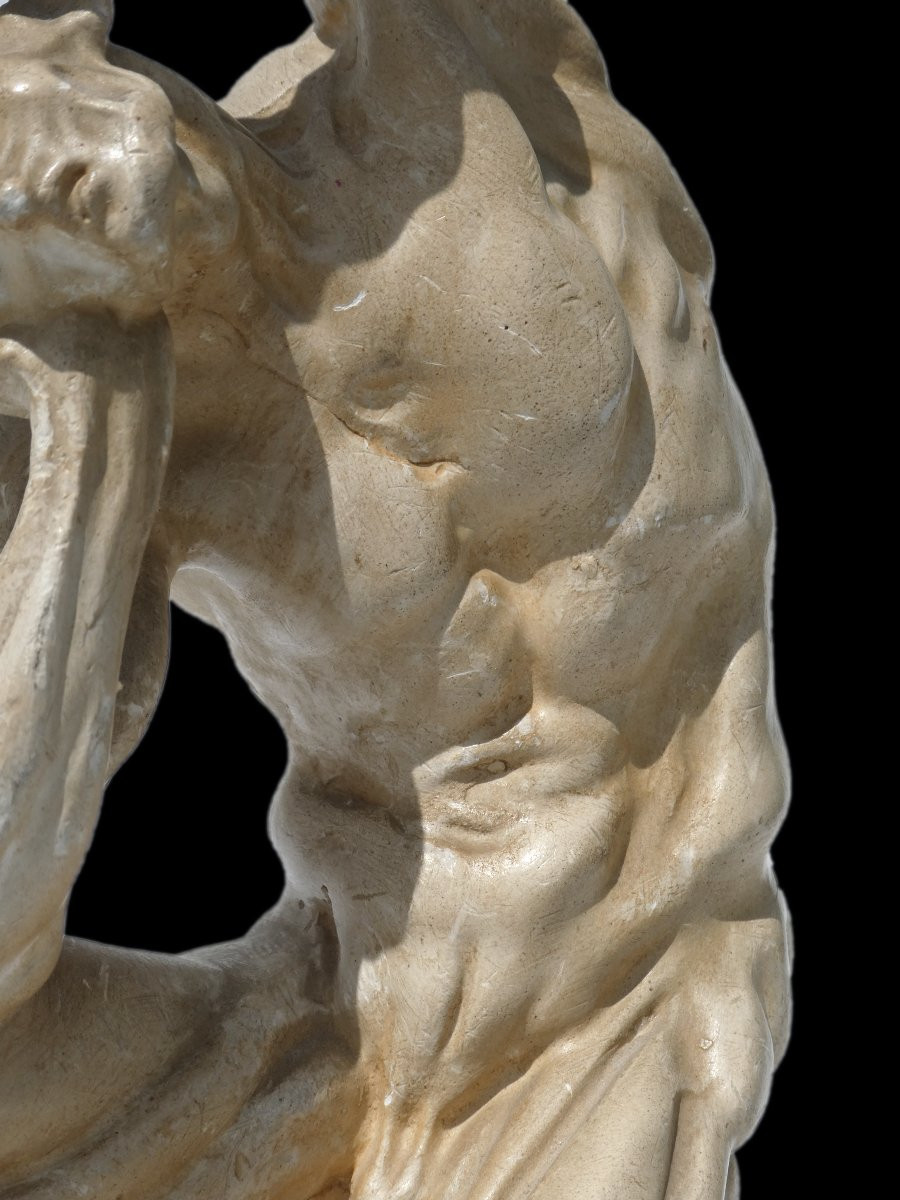Michelangelo's Flayed Body, 19th Century, Academic Nude, Workshop Plaster, Object Of Curiosities-photo-4