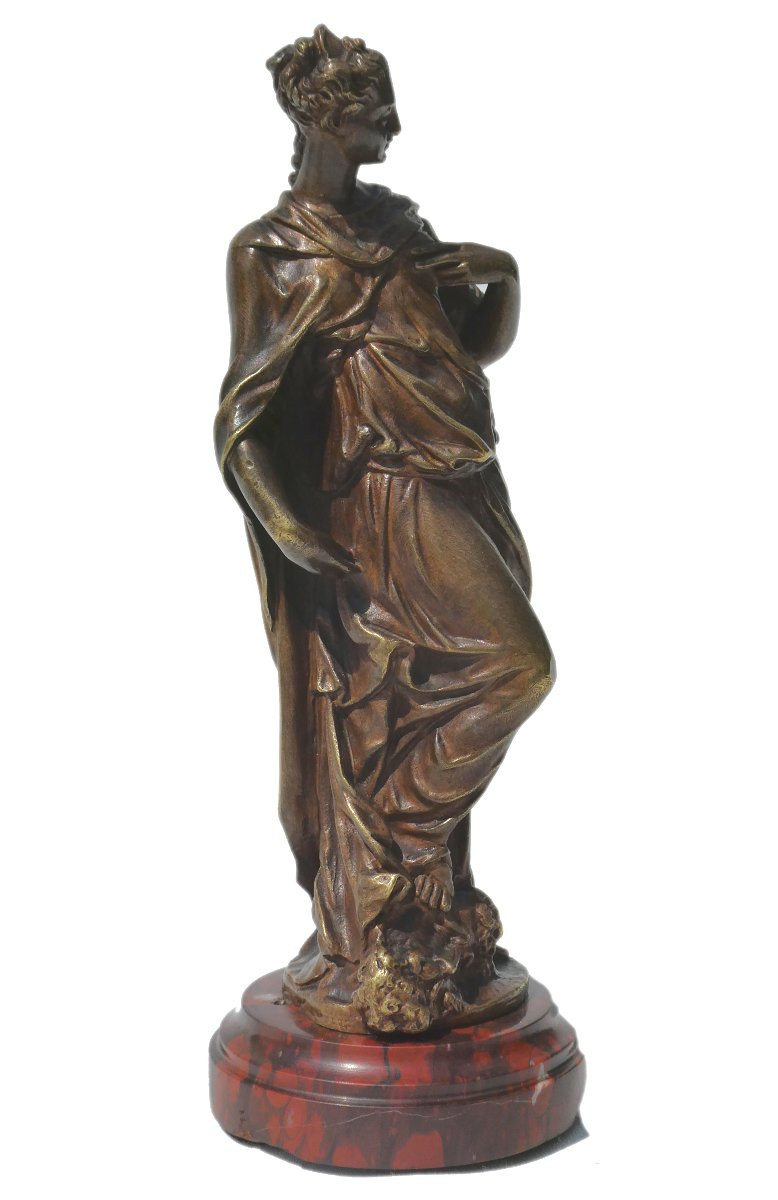 Sculpture en bronze XIXe , Judith & Holopherne socle marbre griotte , Napoléon iii , Mythologie-photo-3