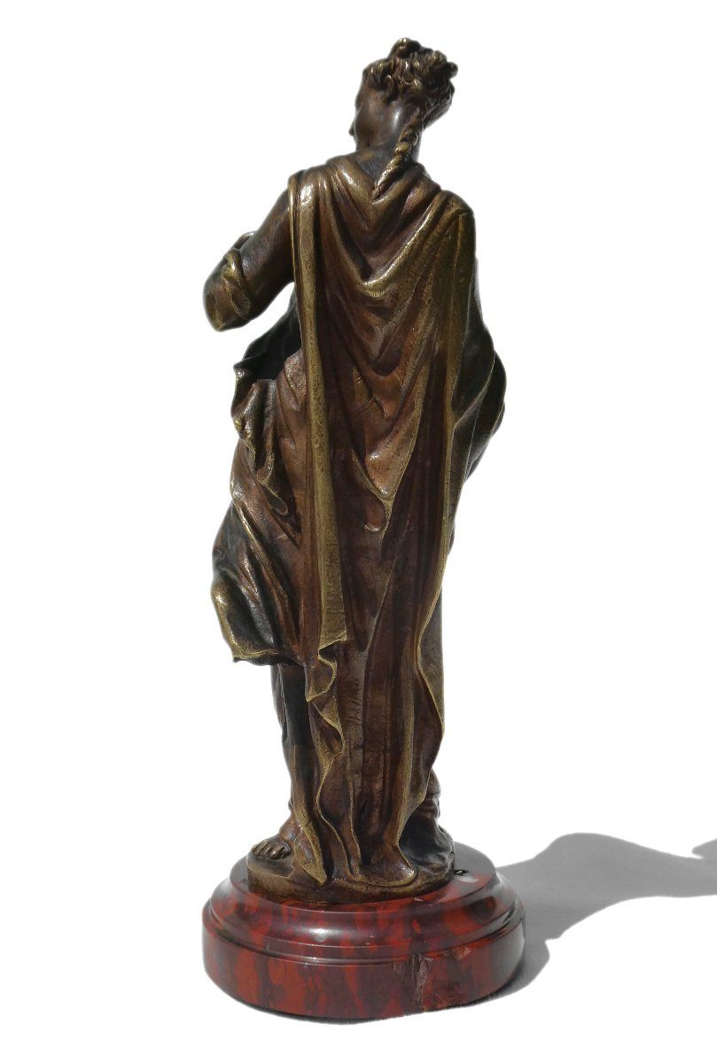 Sculpture en bronze XIXe , Judith & Holopherne socle marbre griotte , Napoléon iii , Mythologie-photo-2