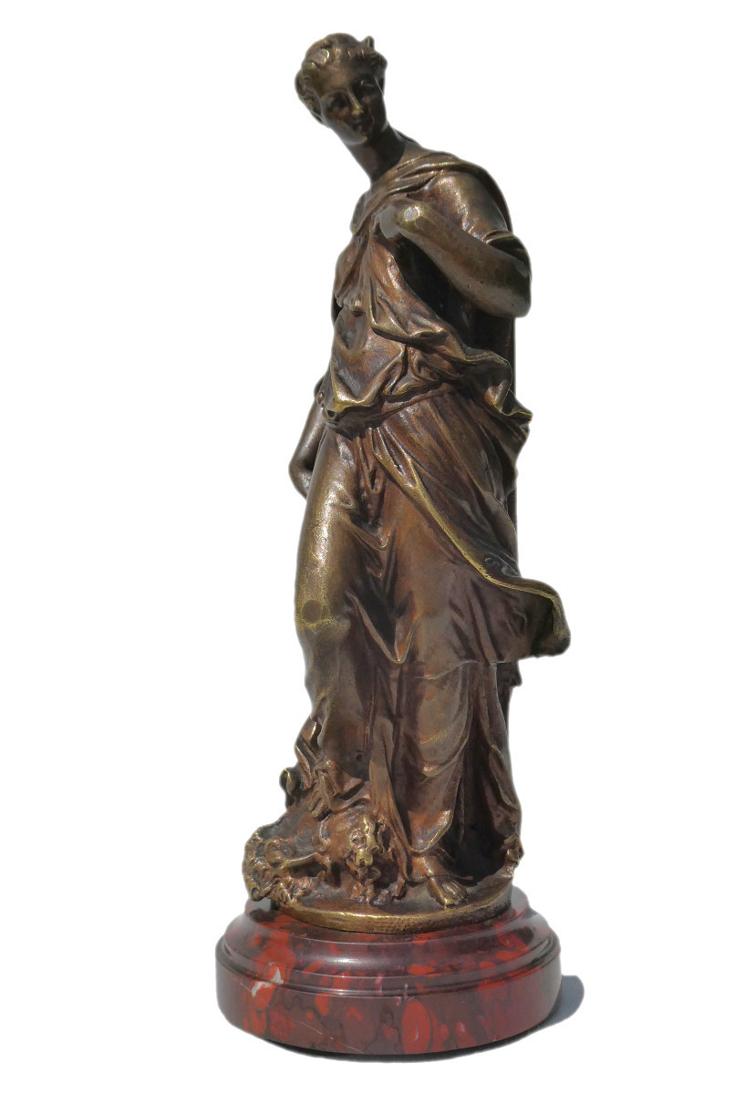 Sculpture en bronze XIXe , Judith & Holopherne socle marbre griotte , Napoléon iii , Mythologie