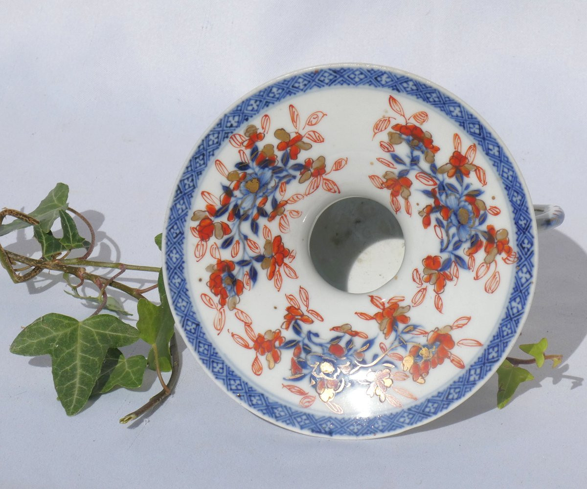 Imari Porcelain Spittoon, 18th Century, Japan, East India Company, Vase With Handle-photo-2