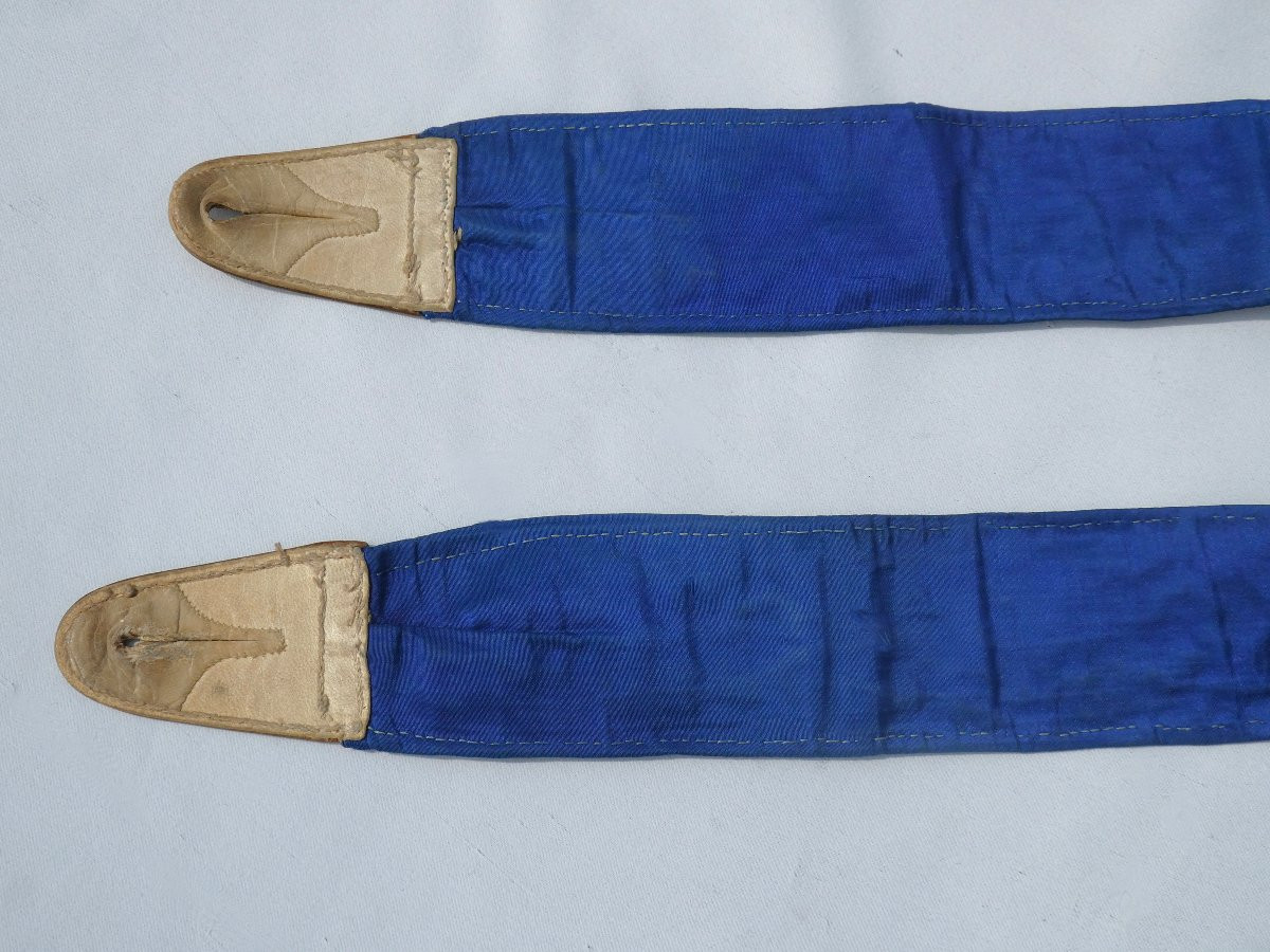 Pair Of Suspenders, 1830-1840 Period, Small-point Embroidery, 19th Century Men's Costume, Fashion-photo-2