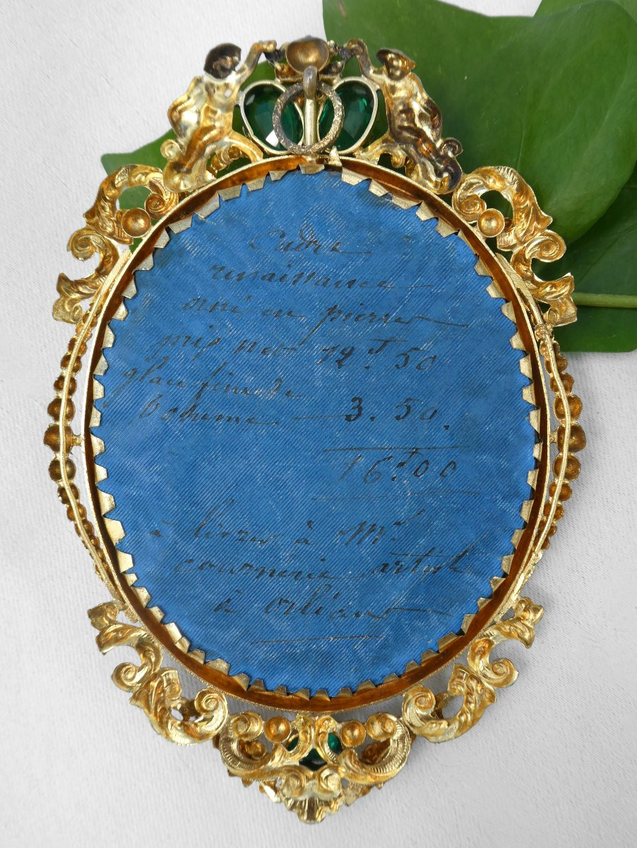 Grande Miniature Monarchiste , Cadre Couronné , Philippe D'Orléans , Comte De Paris 1848 XIXe-photo-1