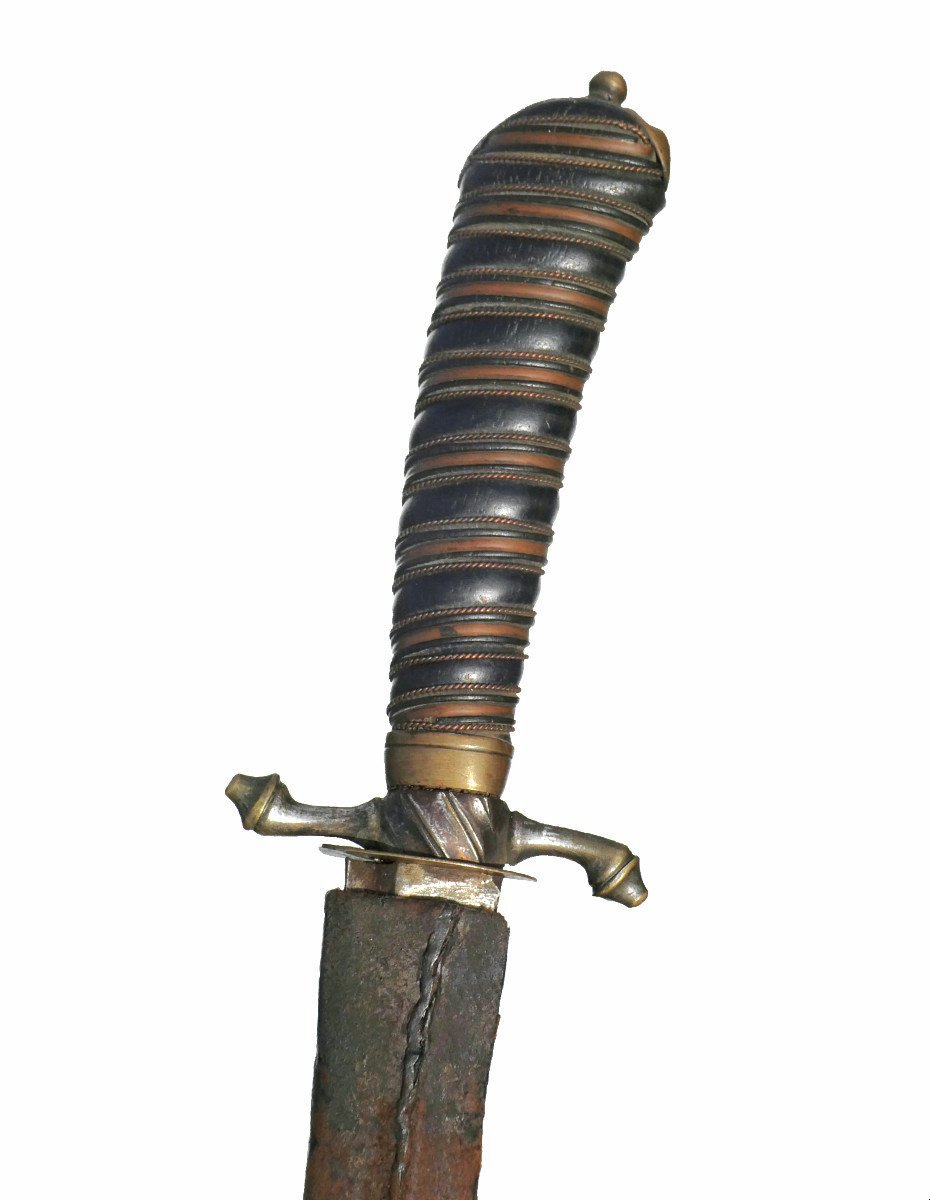 Large Hunting Dagger, 18th Century, Wolf / Fox, Louis XVI Hunting Weapon-photo-5
