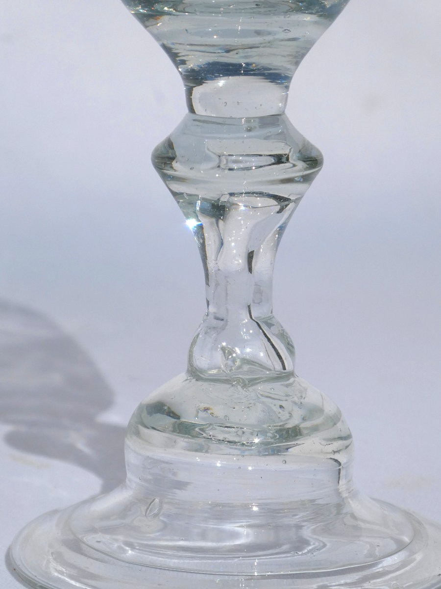 18th Century Burgundy Glass, Blown Stemmed Glass, Wine, 1750-photo-4
