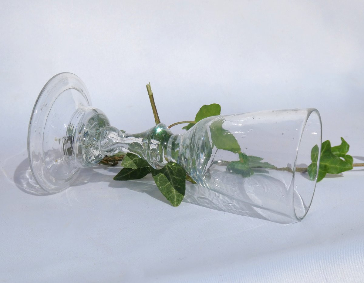 18th Century Burgundy Glass, Blown Stemmed Glass, Wine, 1750-photo-3