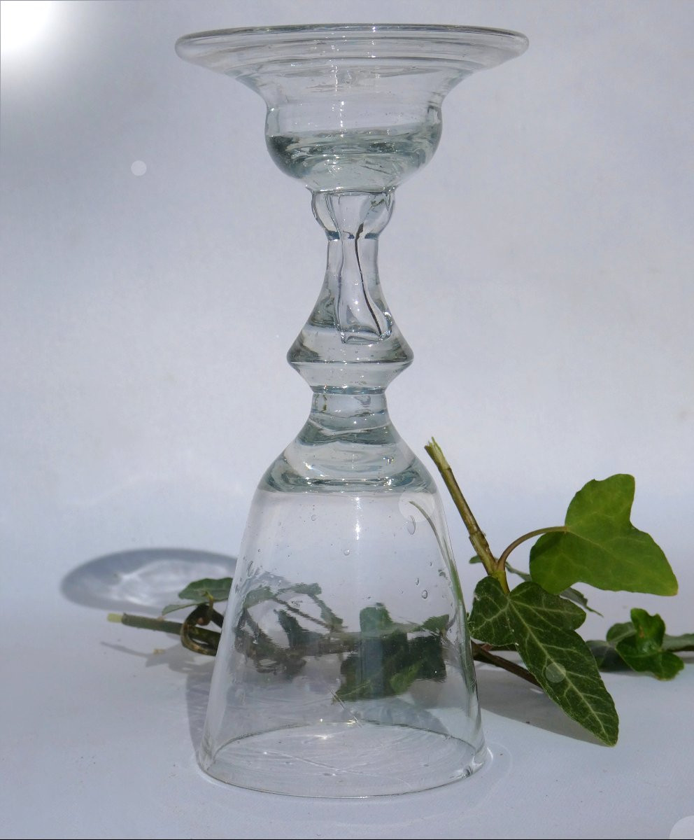 18th Century Burgundy Glass, Blown Stemmed Glass, Wine, 1750-photo-4