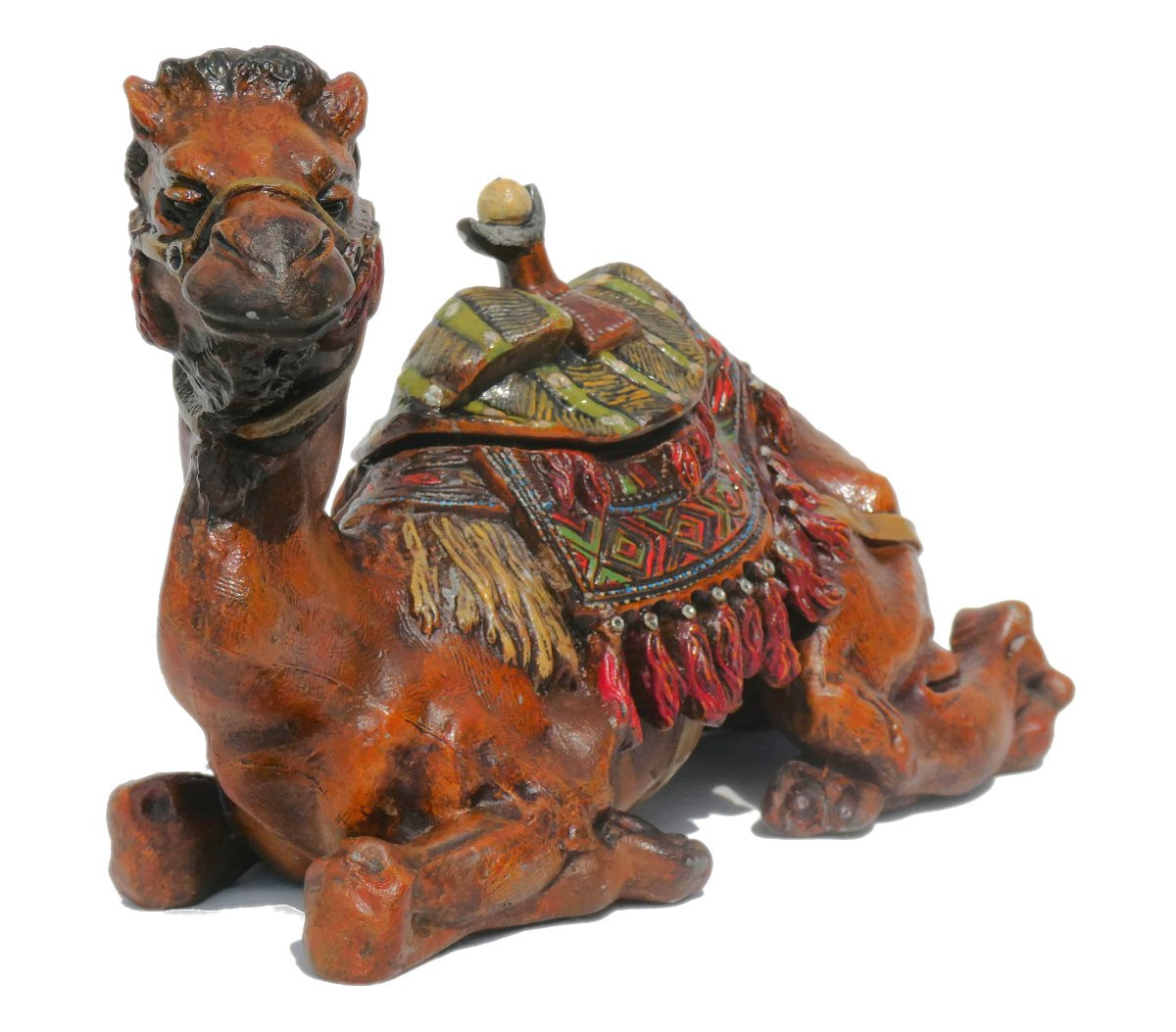 Large Oriental Inkwell Dromedary Lead From Nuremberg / Bronze From Vienna 19th Napoleon III-photo-4