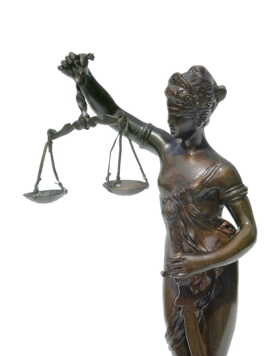 18th Century Bronze Sculpture, Mythological Subject Themis, Justice, Marble Base 1780-photo-3