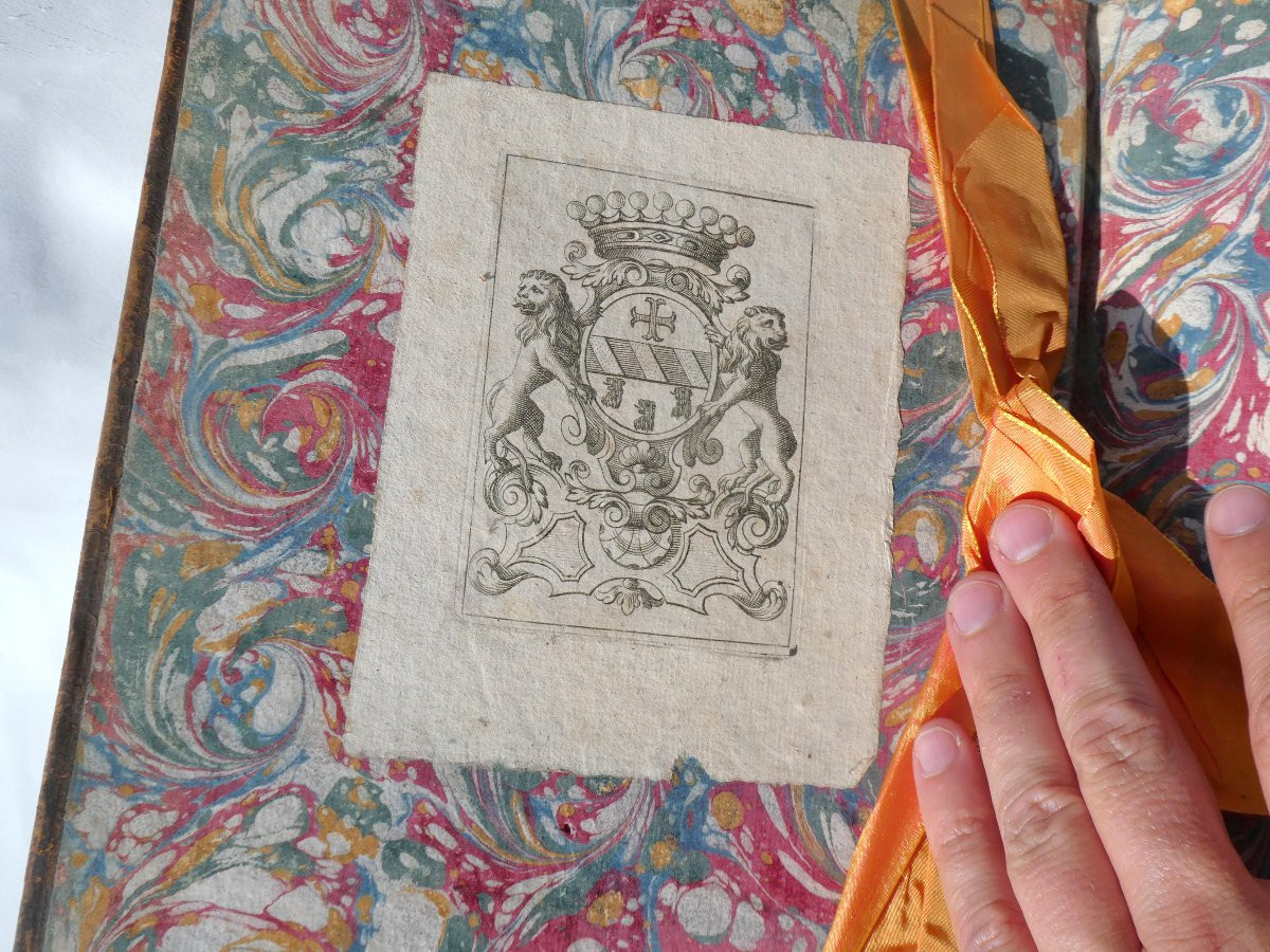 Boite à secrets , Livre Trompe L'oeil , XVIIIe Siecle Reliure Cuir , Couronne De Duc , Coffret-photo-2