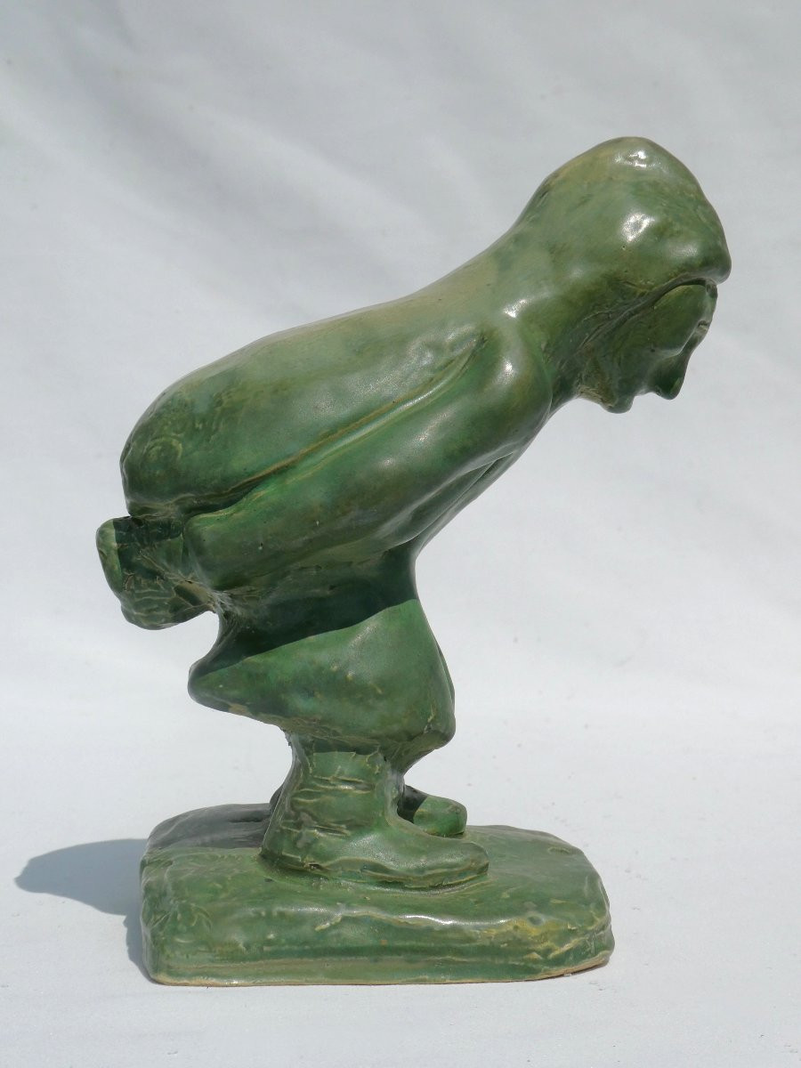 Sculpture En Terre cuite , Crotteux 1900 , Objet De Curiosités , Lutin-photo-3