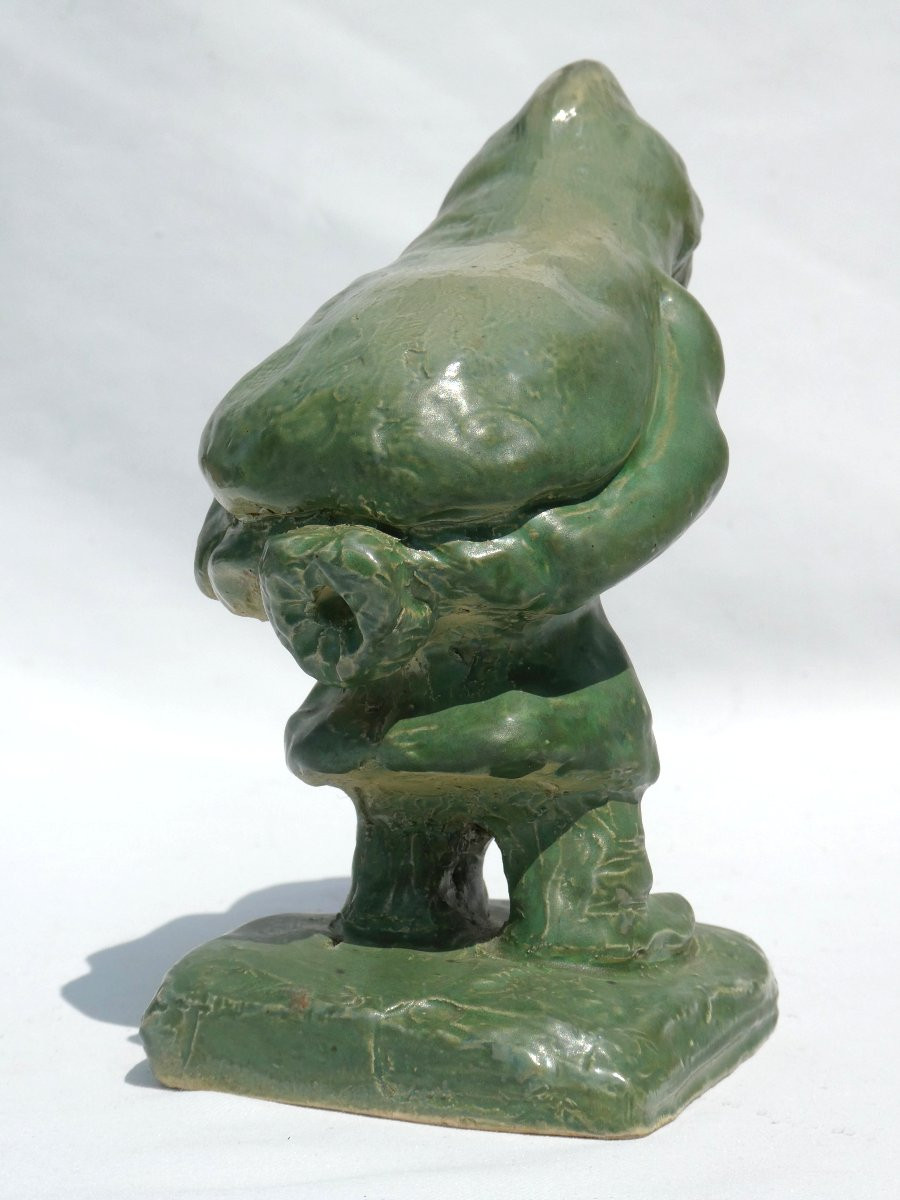 Sculpture En Terre cuite , Crotteux 1900 , Objet De Curiosités , Lutin-photo-4