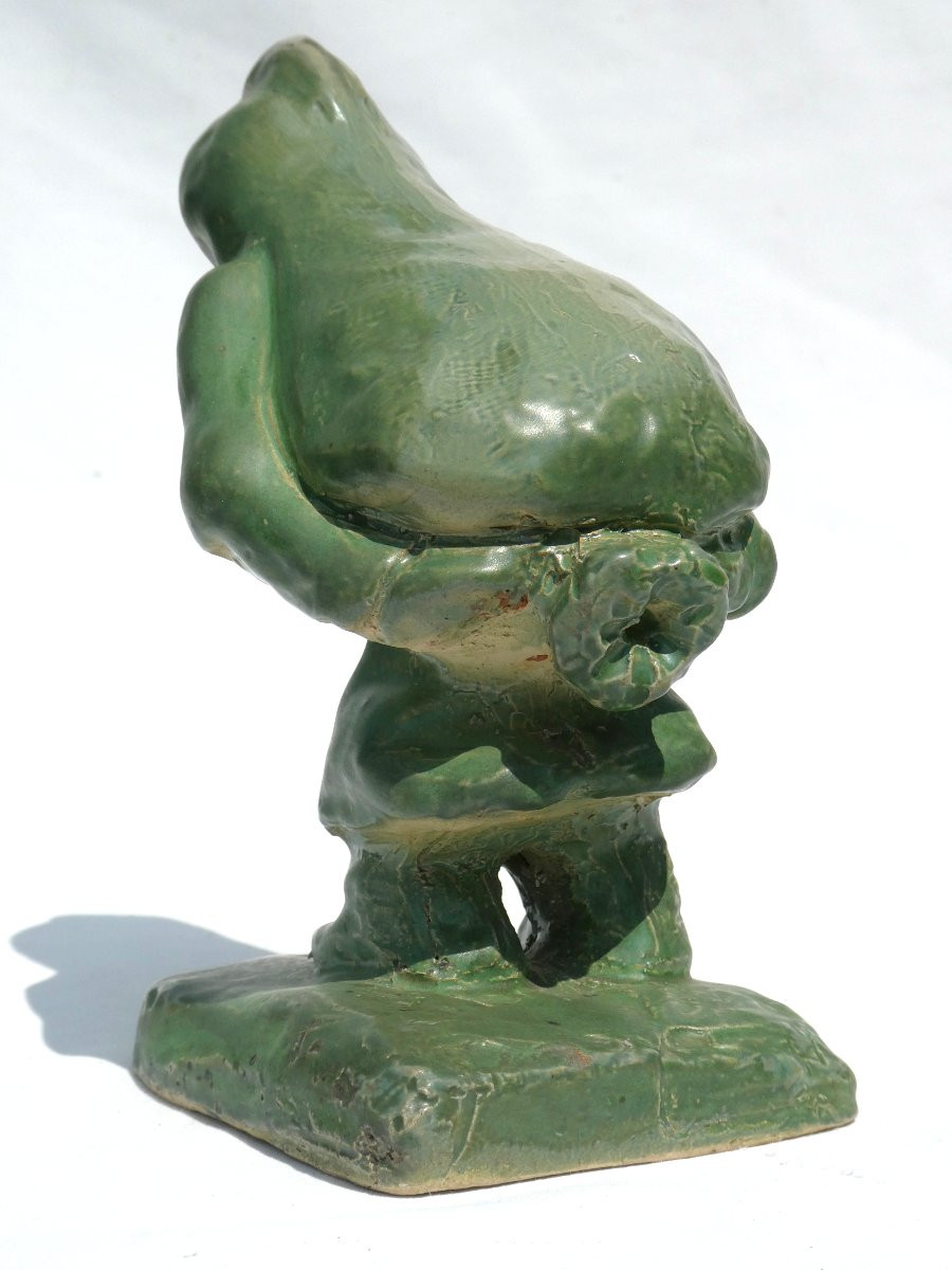 Sculpture En Terre cuite , Crotteux 1900 , Objet De Curiosités , Lutin-photo-1