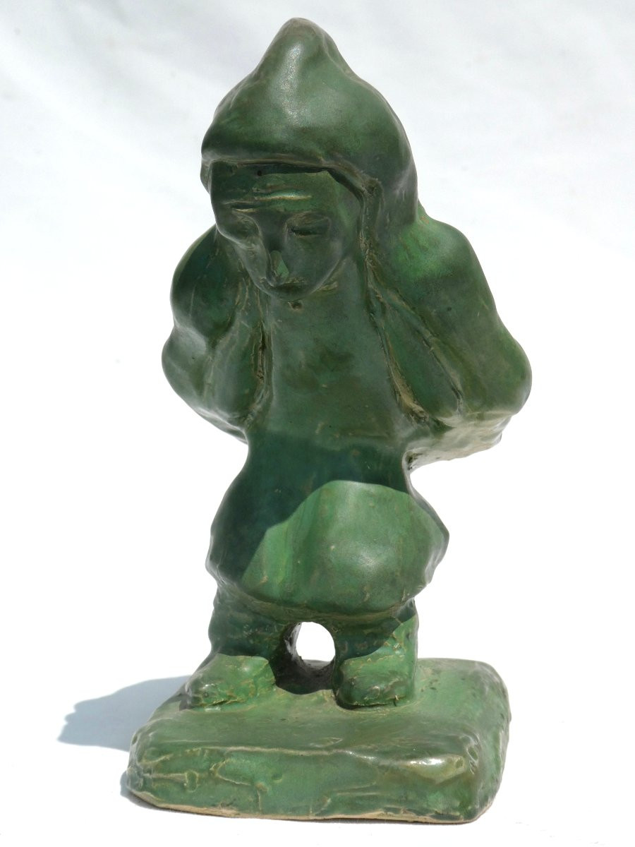 Sculpture En Terre cuite , Crotteux 1900 , Objet De Curiosités , Lutin-photo-2