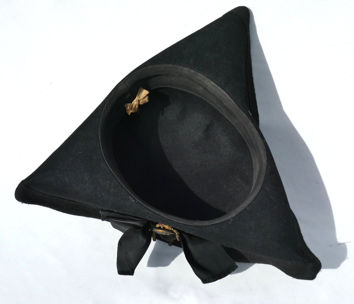 TRICORNE DE CHASSE EPOQUE XIXE SIECLE , COIFFE DE VENERIE , EQUIPAGE , CHAPEAU-photo-3