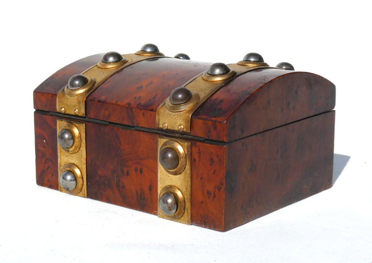Coffret A Bijoux , Epoque Napoléon III , Alphonse Giroux , Paris , 1860 , Ecrin / Boite XIXe-photo-4