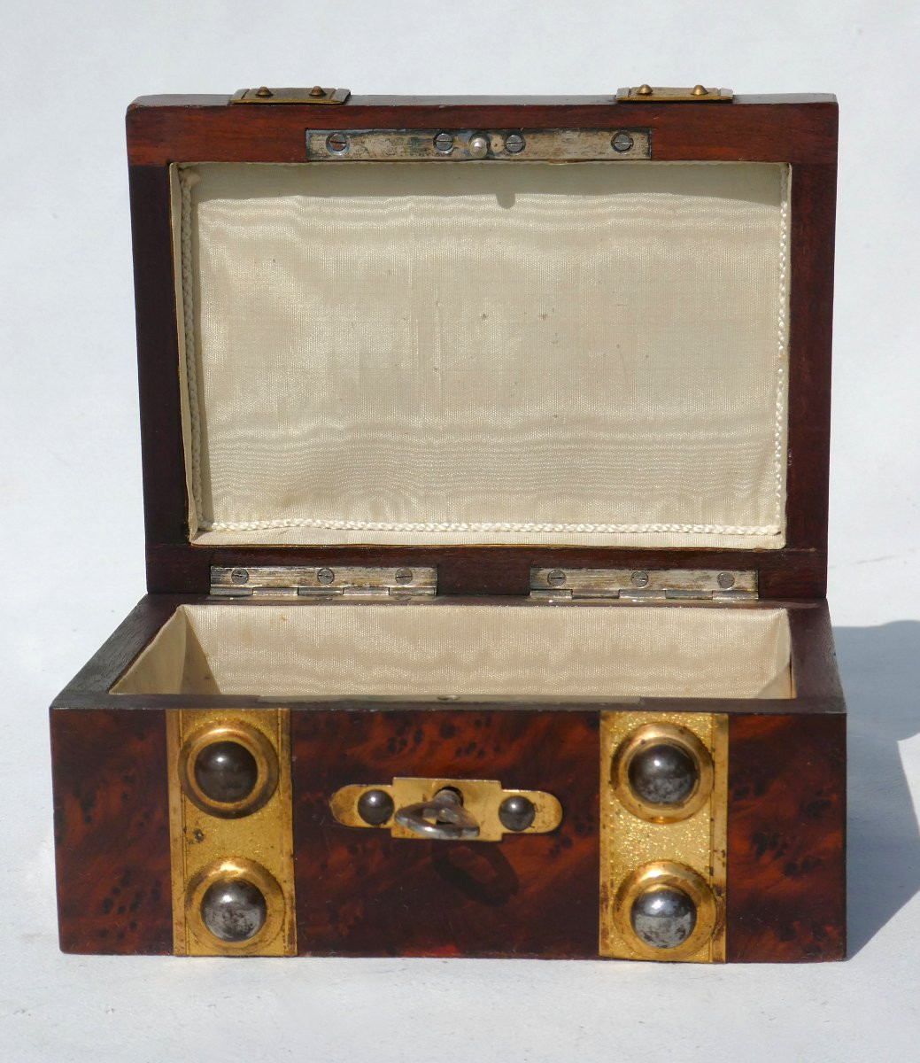 Coffret A Bijoux , Epoque Napoléon III , Alphonse Giroux , Paris , 1860 , Ecrin / Boite XIXe-photo-1