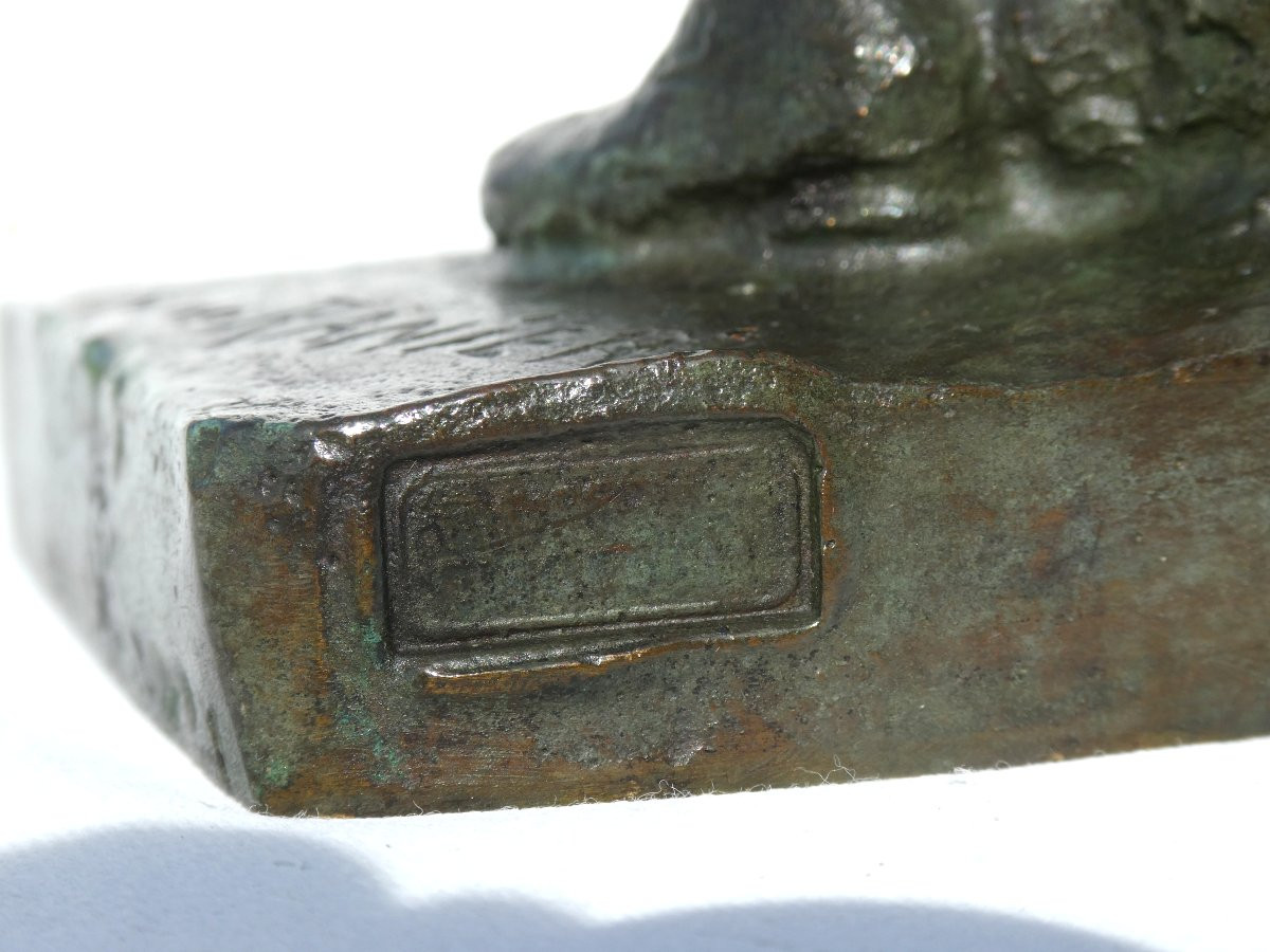 Sculpture En Bronze , Enfant Au Moineau , Pauvre Pierrot Signé Aristide De Ranieri , Gavroche-photo-4