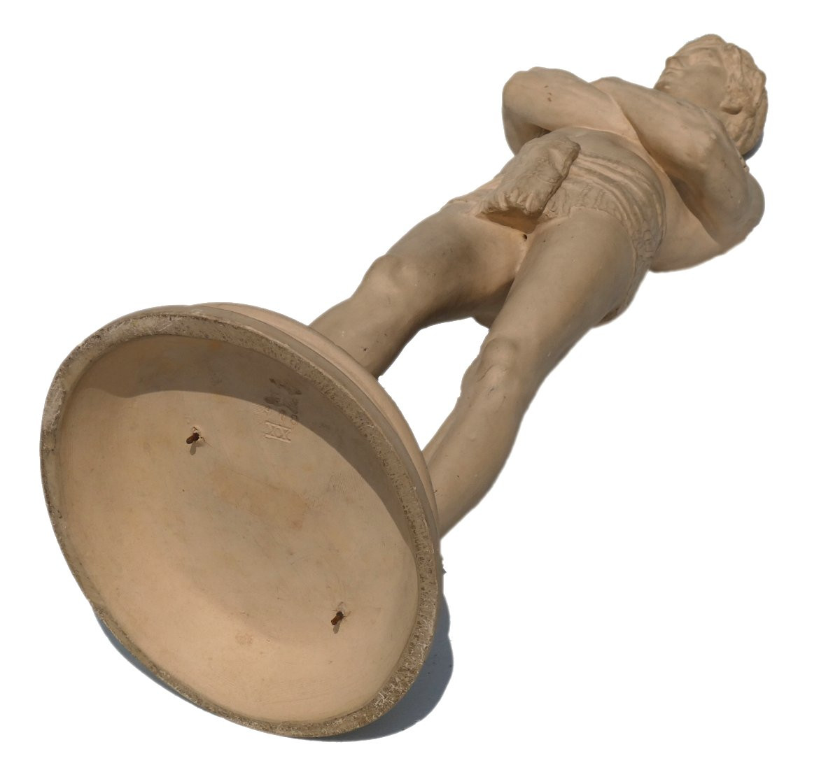 Sculpture En Terre Cuite , Homme Torse Nu , Sportif Vers 1890 , Jorgensen Kobenhavn , Sport-photo-8