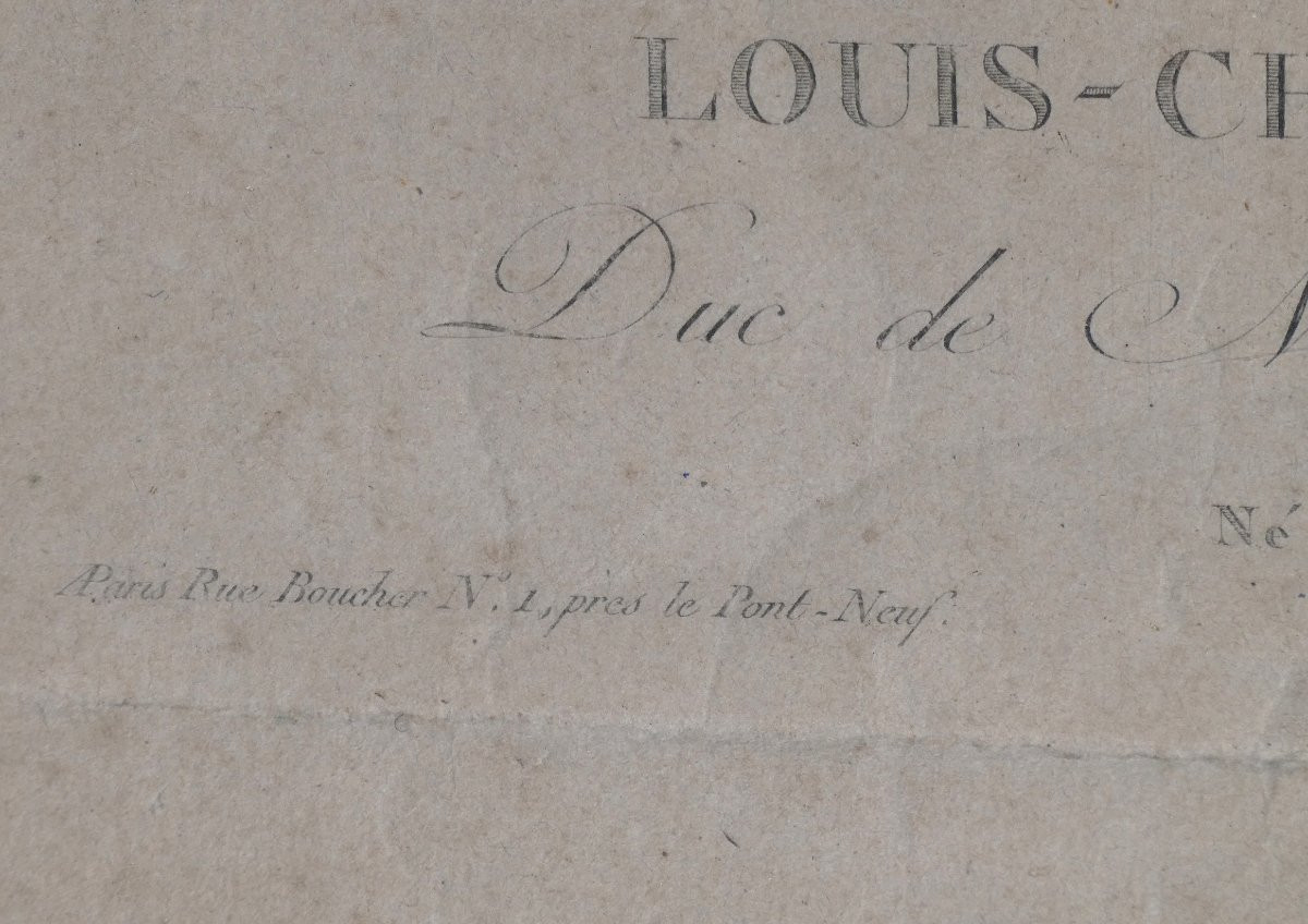 Portrait du Dauphin Louis Charles De France , Louis XVII , Fils de Marie Antoinette Gravure -photo-4