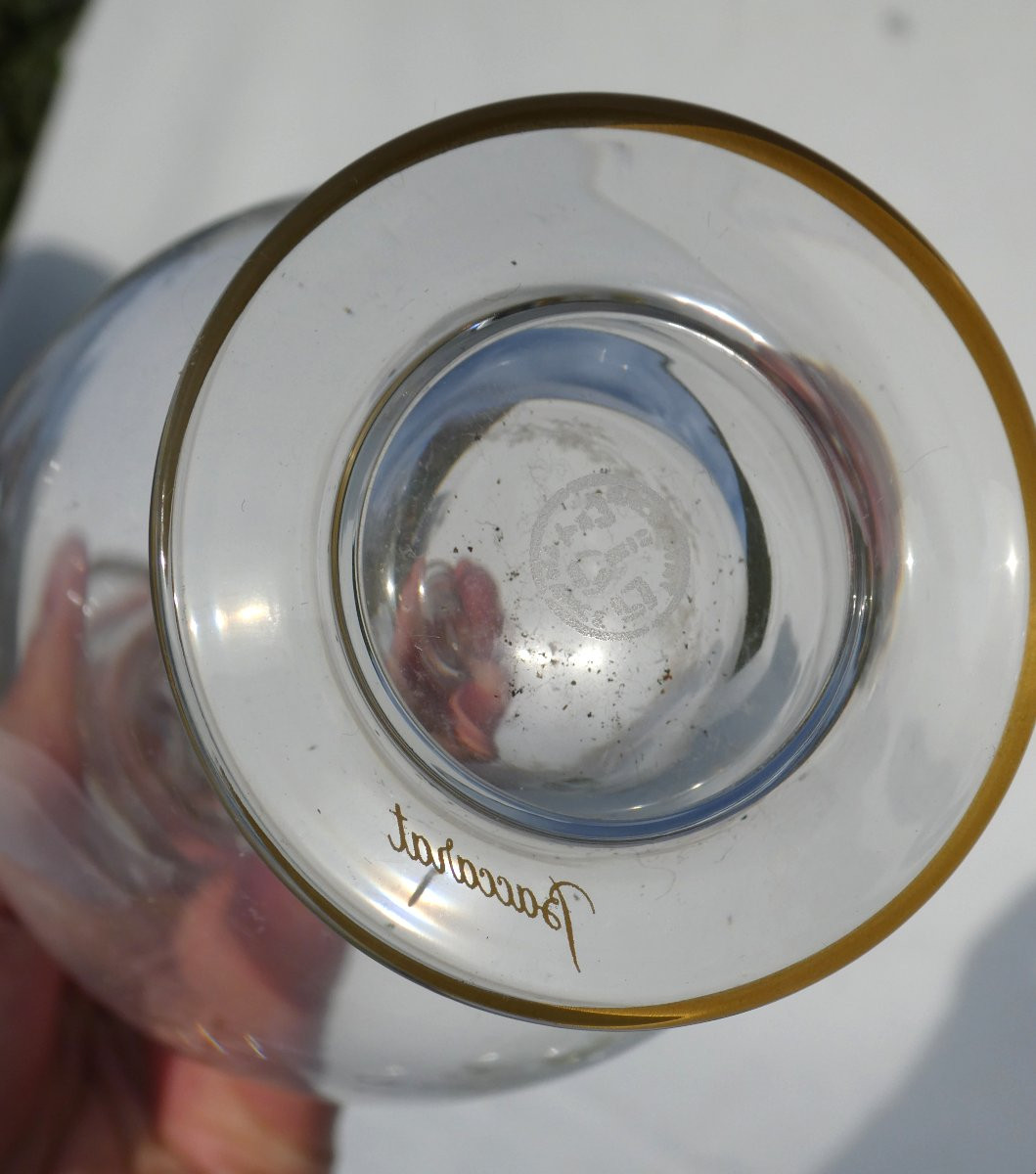 Charles X Period Liquor Cabinet, Mahogany, Baccarat Crystal, Doves, 19th Century, Decanters-photo-5