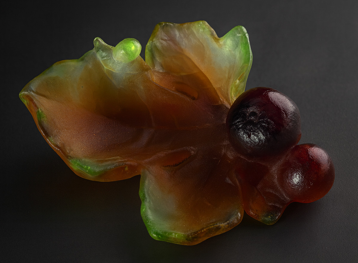 Vide Poche En Pate De Cristal , Daum France , Decor à L'Escargot , Style Art Nouveau 
