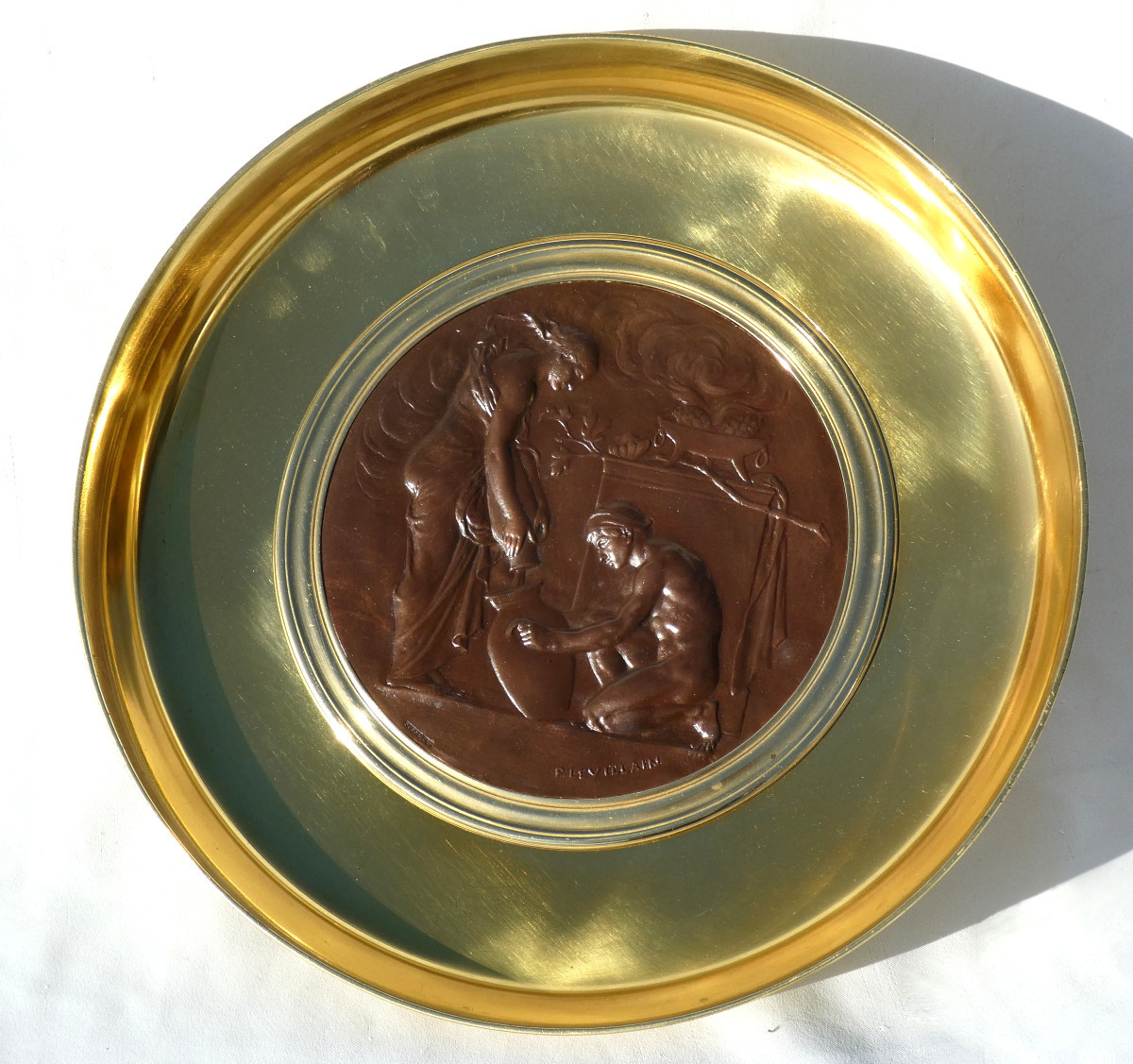 Antique Tazza Bronze , Ferdinand Levillain , Susse Freres , 19th Century 