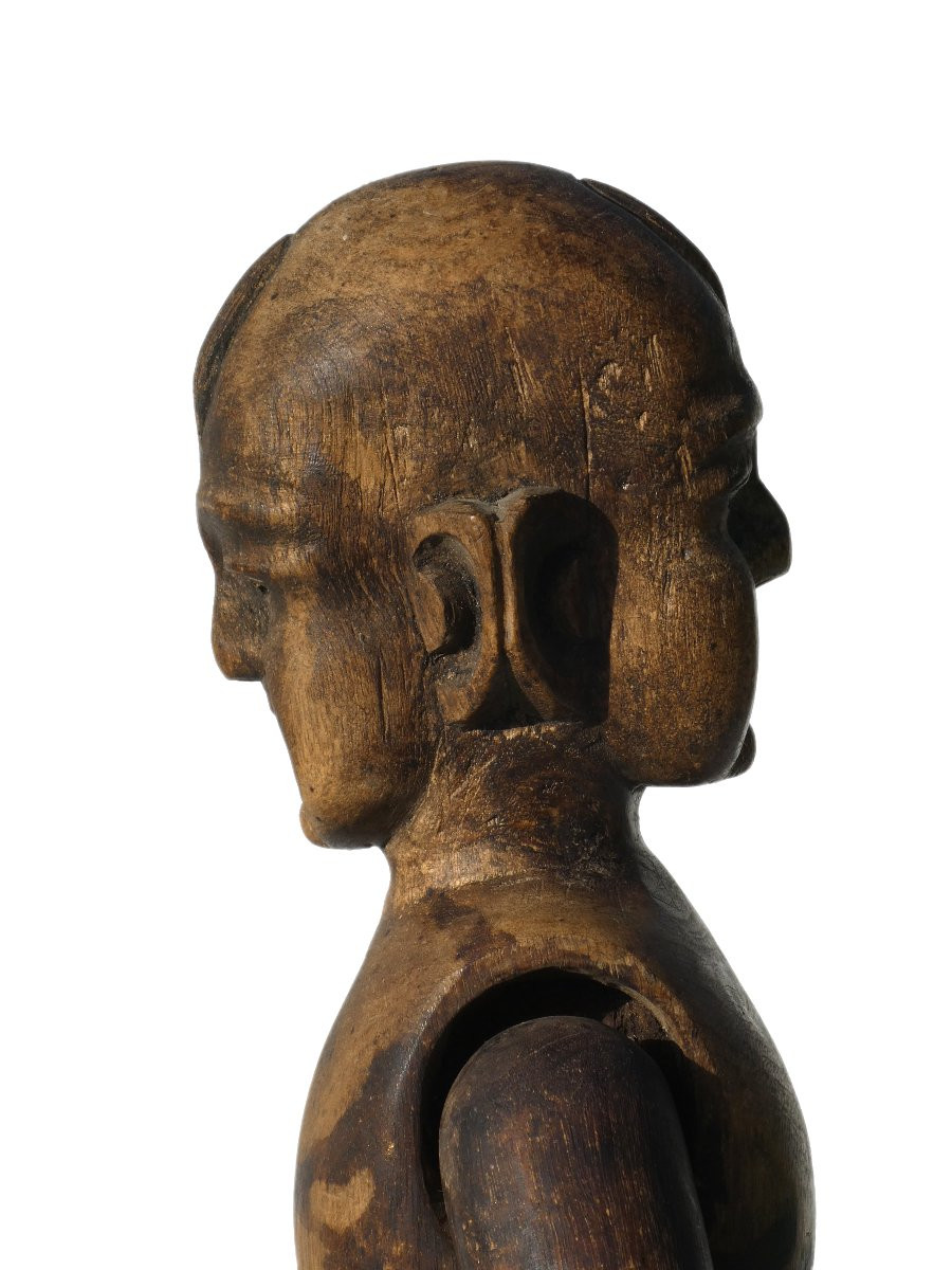 Asian Doll/mannequin, Carved Wood, 19th Century Fertility Fetish, China, Janus-photo-1
