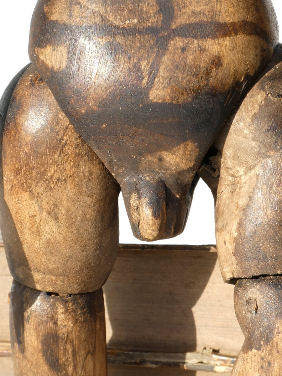 Asian Doll/mannequin, Carved Wood, 19th Century Fertility Fetish, China, Janus-photo-3