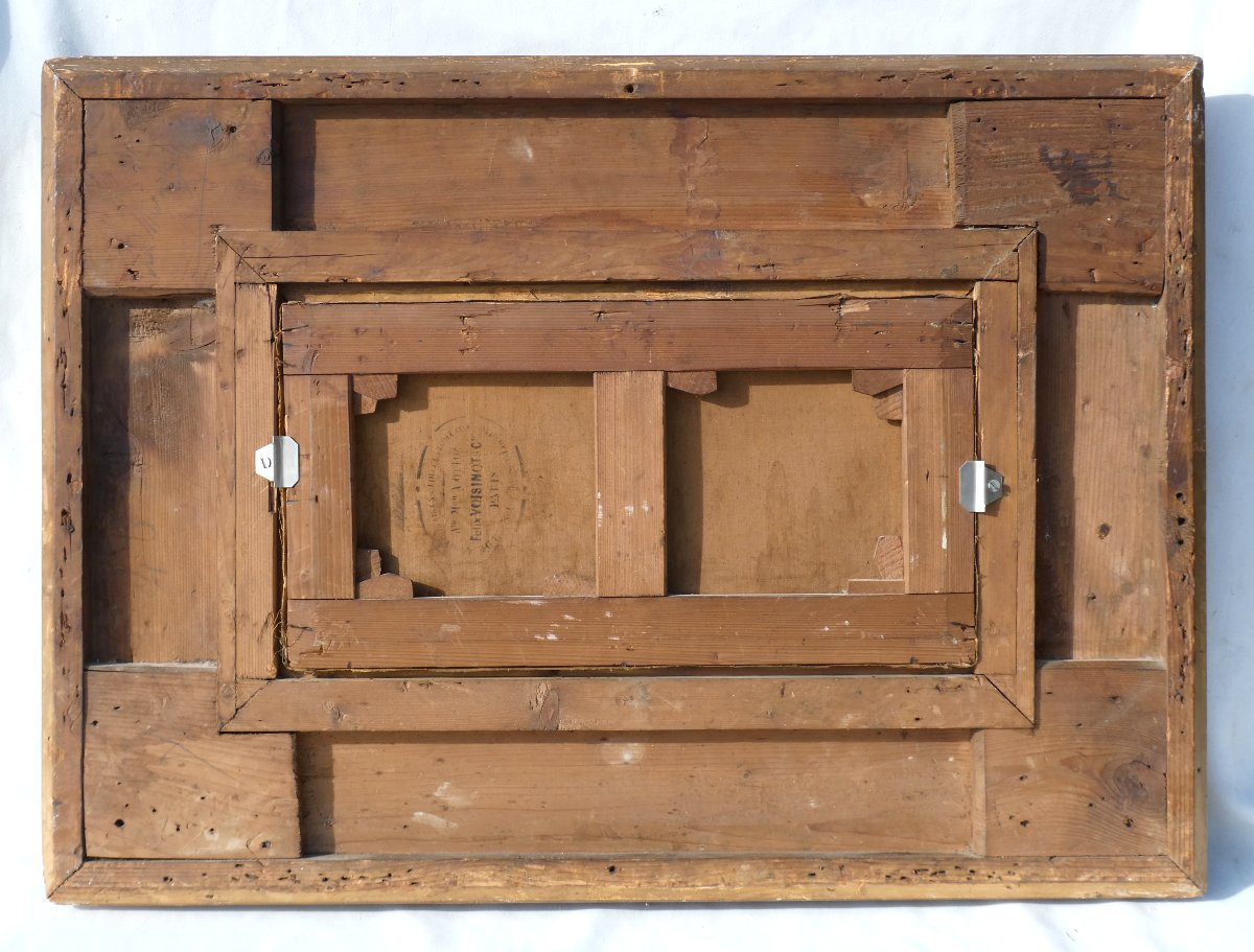 Huile Sur Toile, Vue de Bretagne XIXe , Signée Le Sénéchal , Peintre De La Marine , Pêcheuses -photo-2